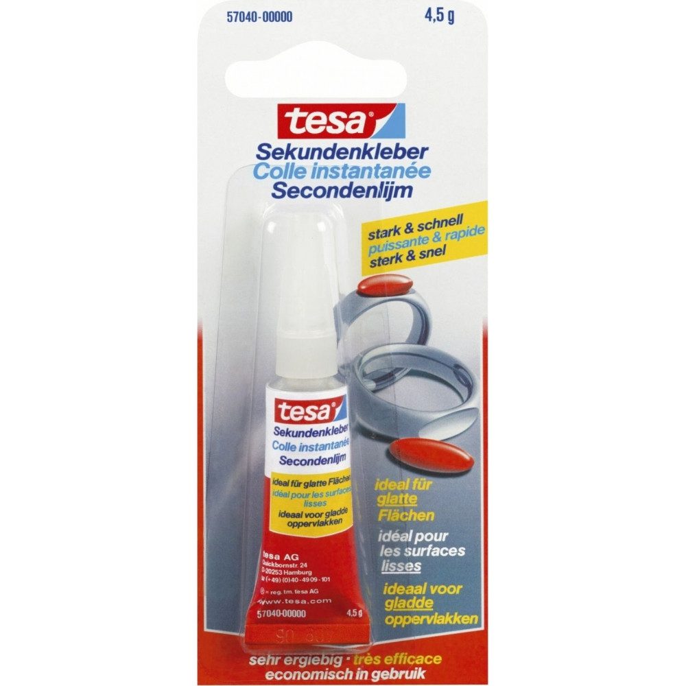 Tesa Sekundenkleber 4,5g - Klebstoff Elektro-Kabel