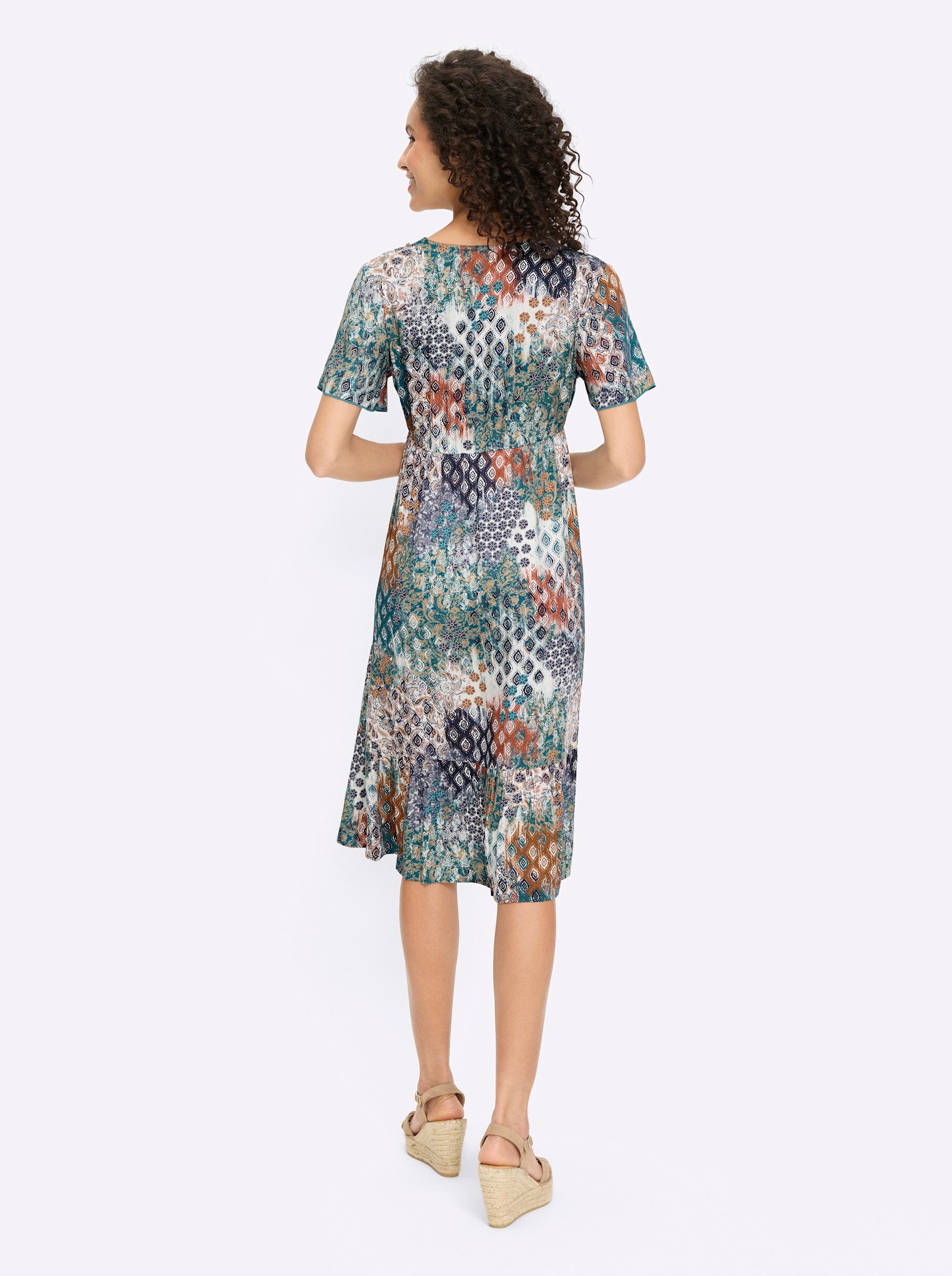 heine Etuikleid Druck-Kleid Kurzarm
