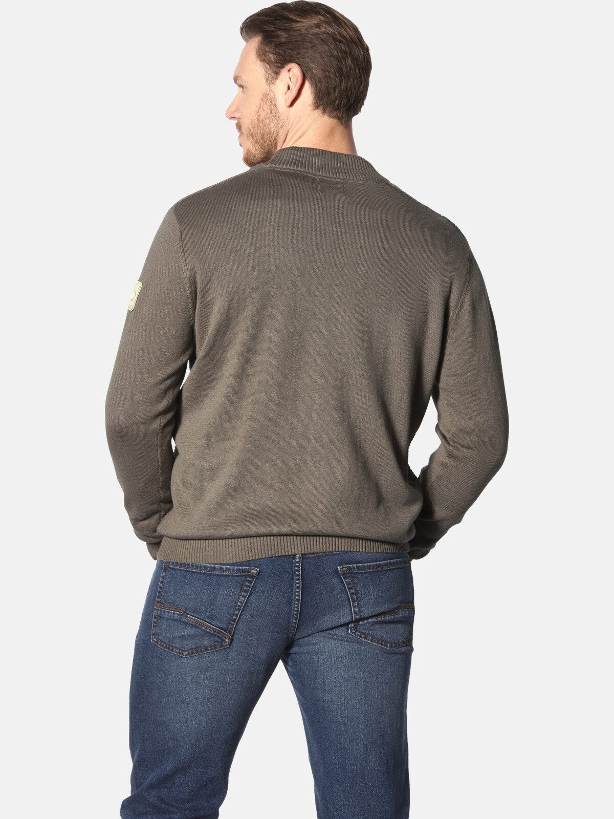 Jan Vanderstorm Strickjacke THORSKARVAR mit Kontrastdetails günstig online kaufen