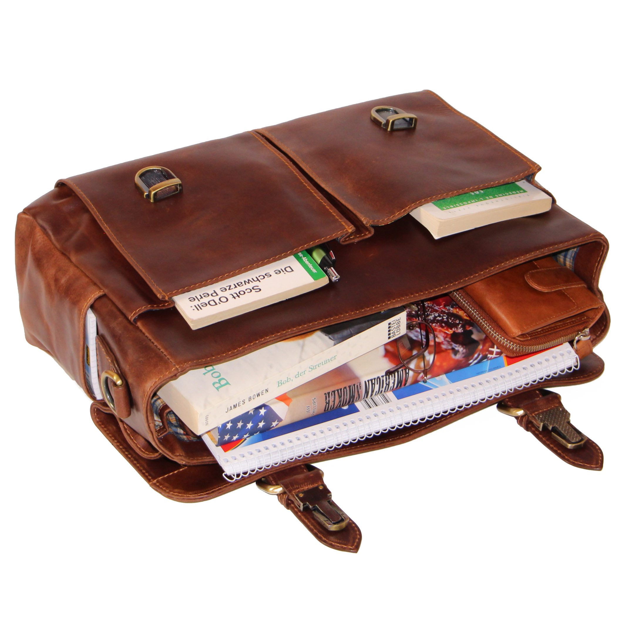 ALMADIH Aktentasche 15 Zoll Businesstasche mit Laptopfach - CLAYTON Laptoptasche mit