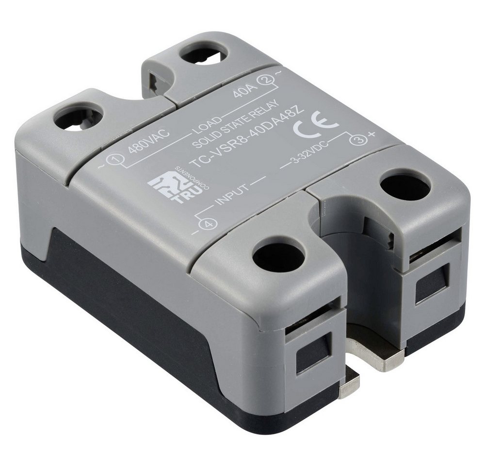 Thumbnail - TRU COMPONENTS Zeitrelais TRU COMPONENTS Halbleiterrelais TC-12705360 40 A Schaltspannung (max), (TC-VSR8-40DA48Z)