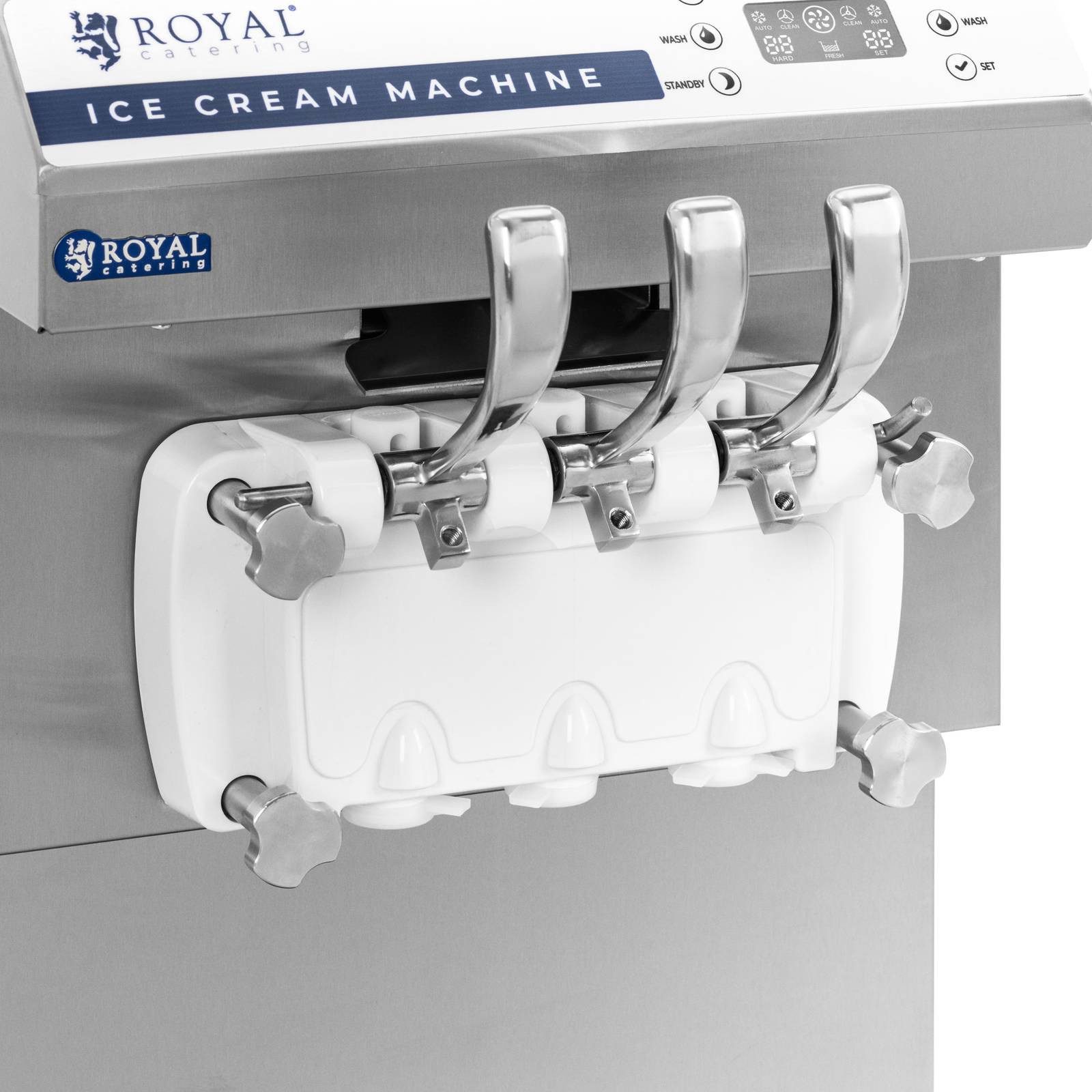 Royal Catering Eismaschine Softeismaschine 16 l/h 1350W LED Sorbet Frozen-Yoghurt-Maschine Gastro, 1350 W