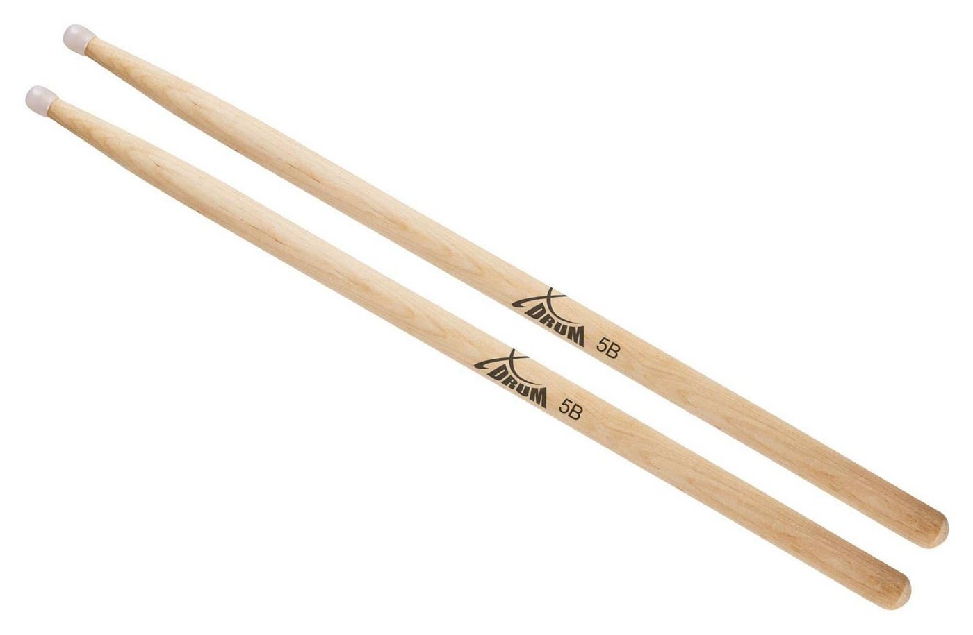 XDrum Schlagzeug 5B Drumsticks Ahorn, Spitze: Nylon, rund