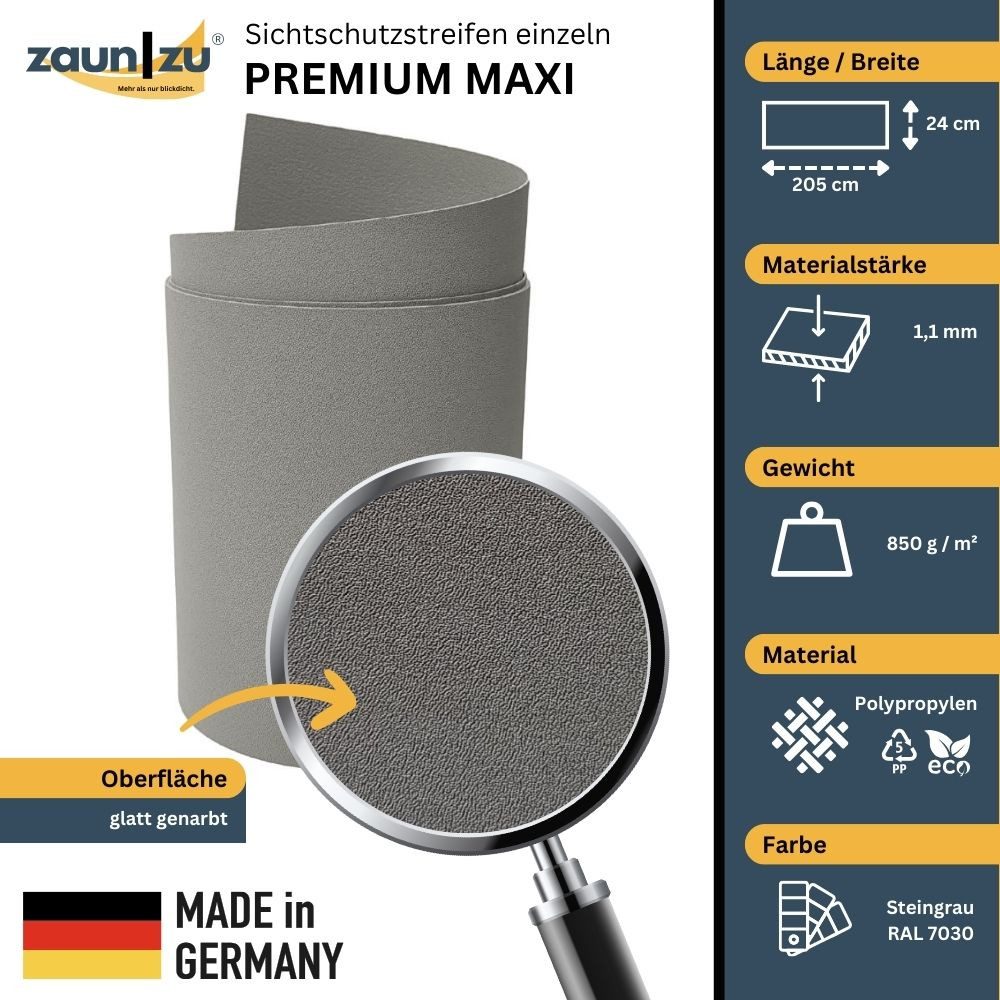 zaunzu Sichtschutzstreifen Premium Maxi für Doppelstabmatten günstig online kaufen