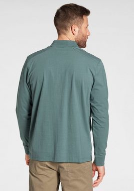 Man's World Langarm-Poloshirt mit aufwendigem Front- Print