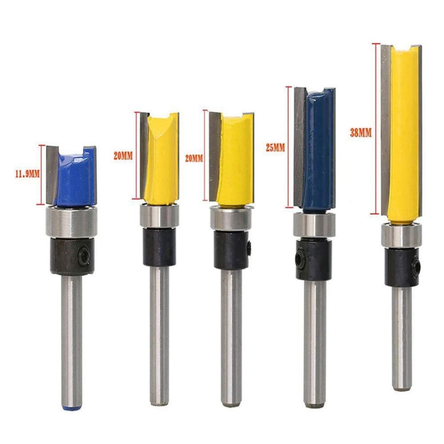LuxusKollektion Fräser-Set Oberfräser Set 1/4 Zoll Schaft