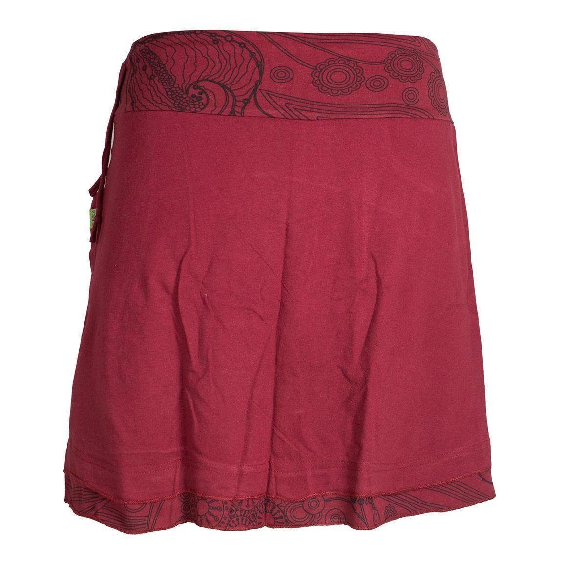 Vishes Minirock Lagenlook Rock Bedruckter Breiter Bund mit Taschen Cacheur, günstig online kaufen