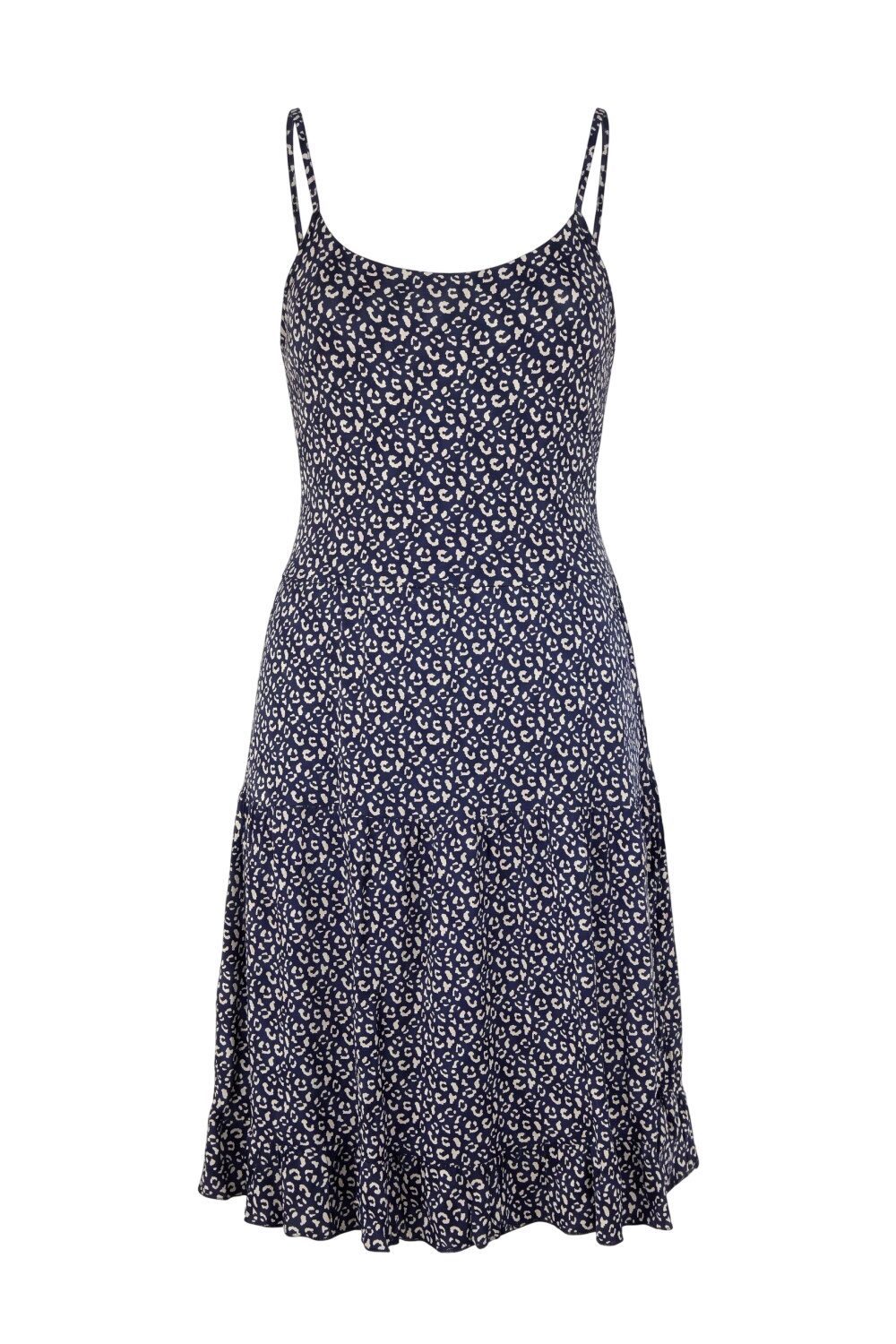 Shape of You Midikleid Leopardenmuster Midi Kleid mit Rückenausschnitt