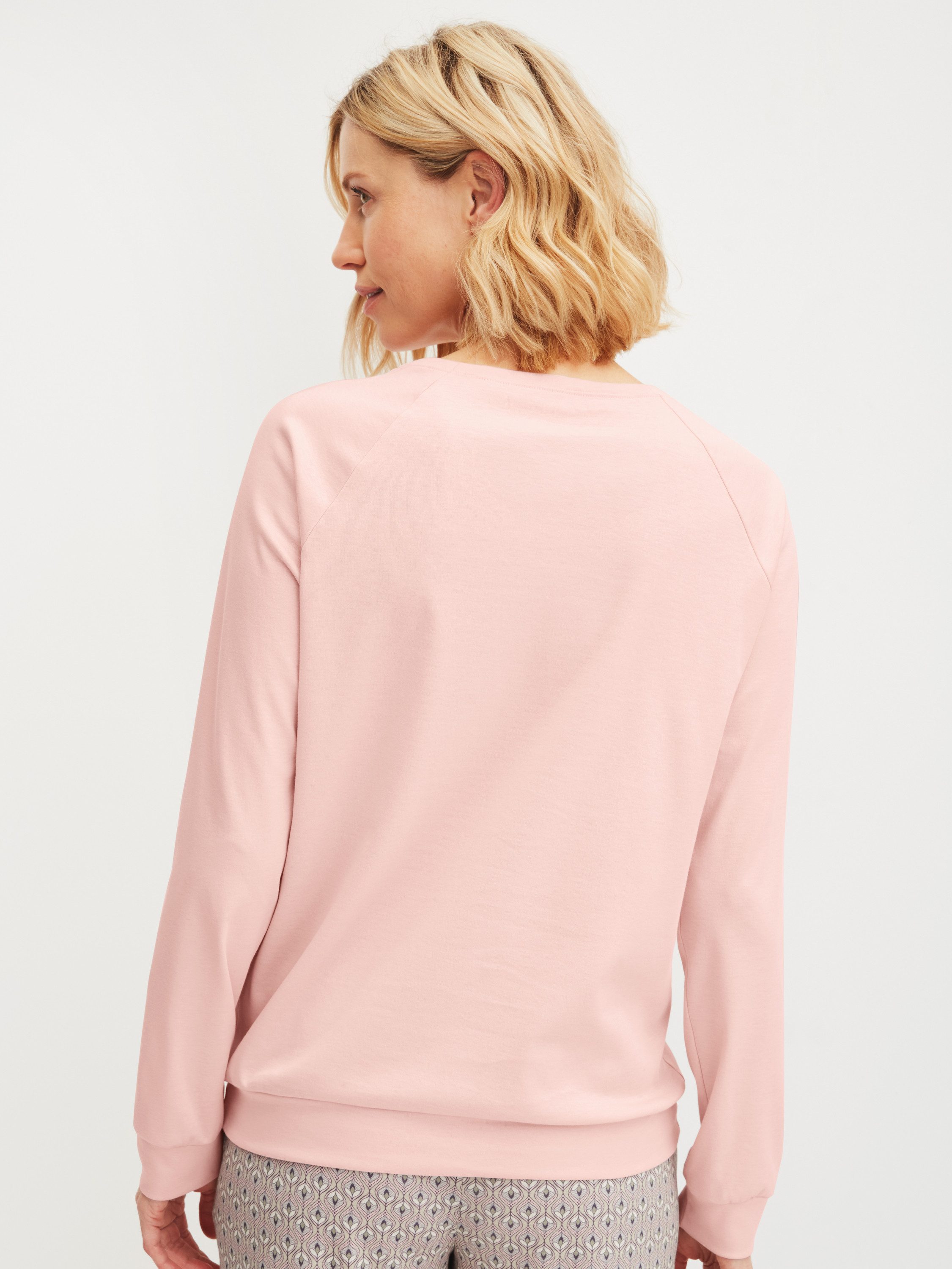 CALIDA Langarmshirt Favourites Sleep Damen (1-tlg) aus Baumwolle, pflegeleicht, mit soften Bündchen