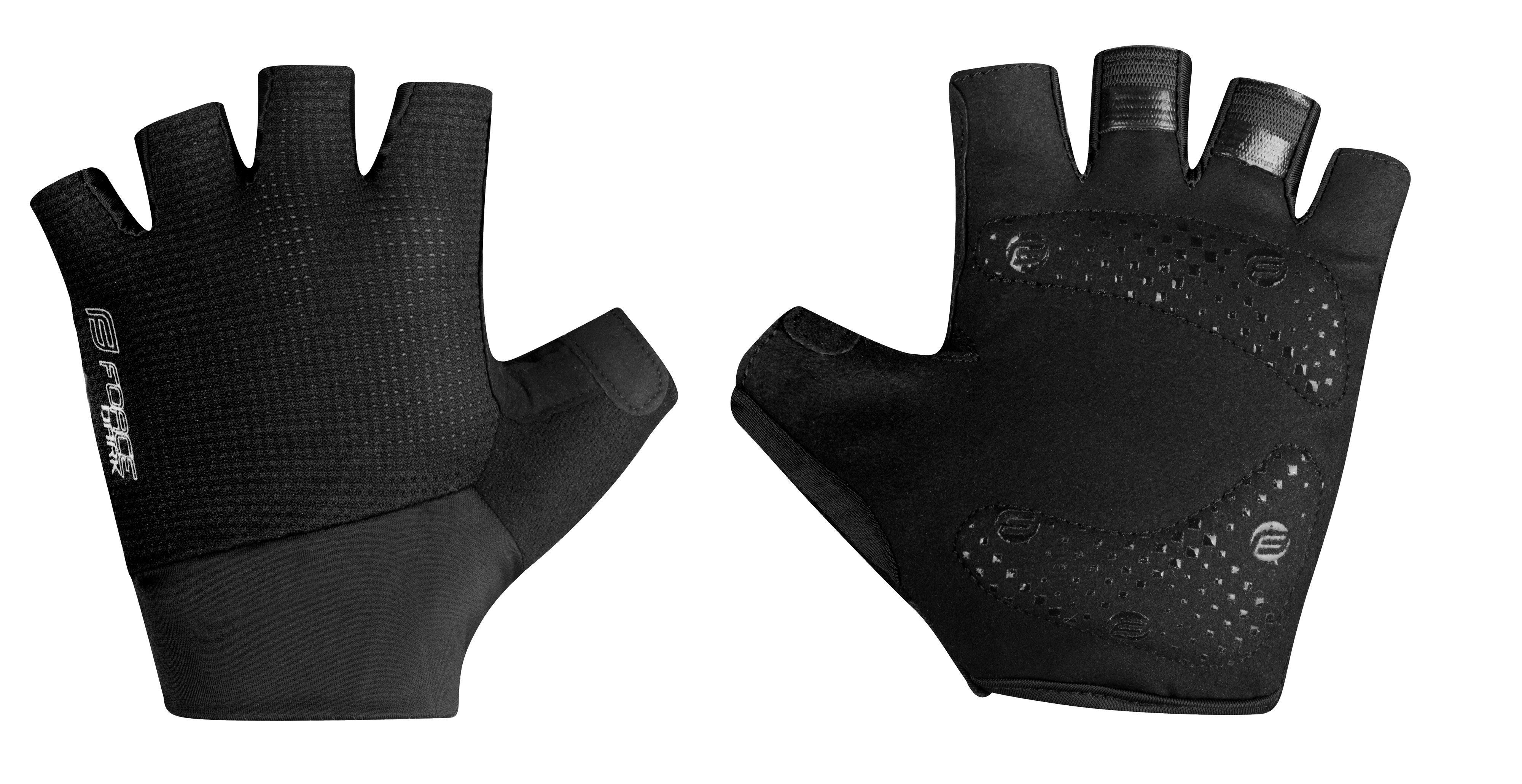 FORCE Fahrradhandschuhe Handschuhe FORCE DARK schwarz