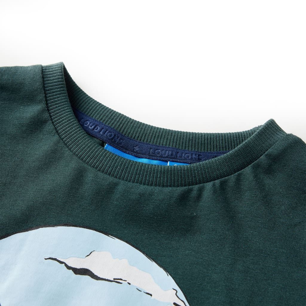vidaXL Langarmshirt Kinder-Langarmshirt Dunkelgrün 104