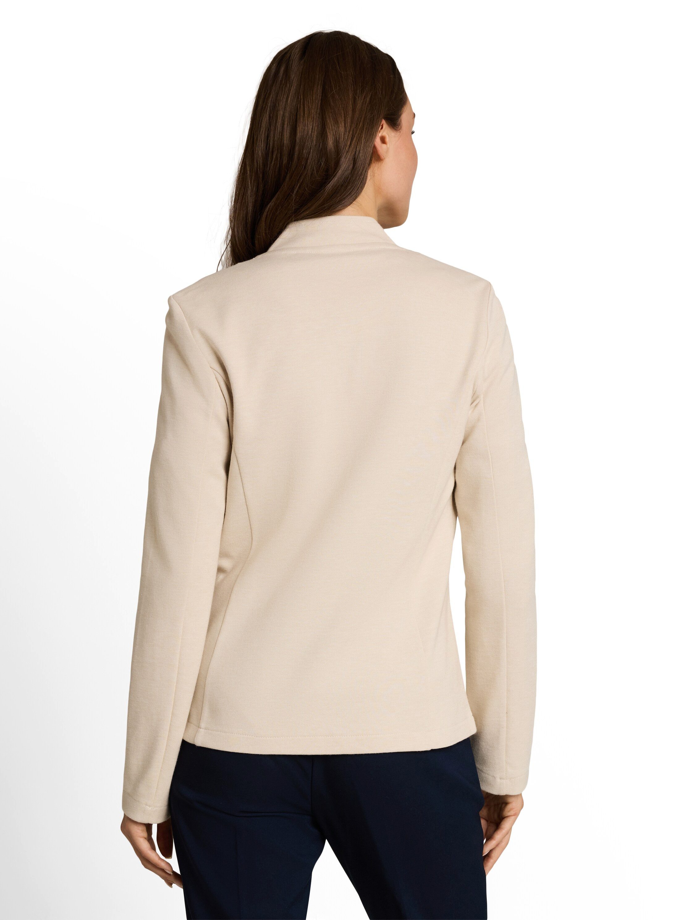 TOM TAILOR Sweatblazer Fitted mit aufgesetzten Taschen und Struktur