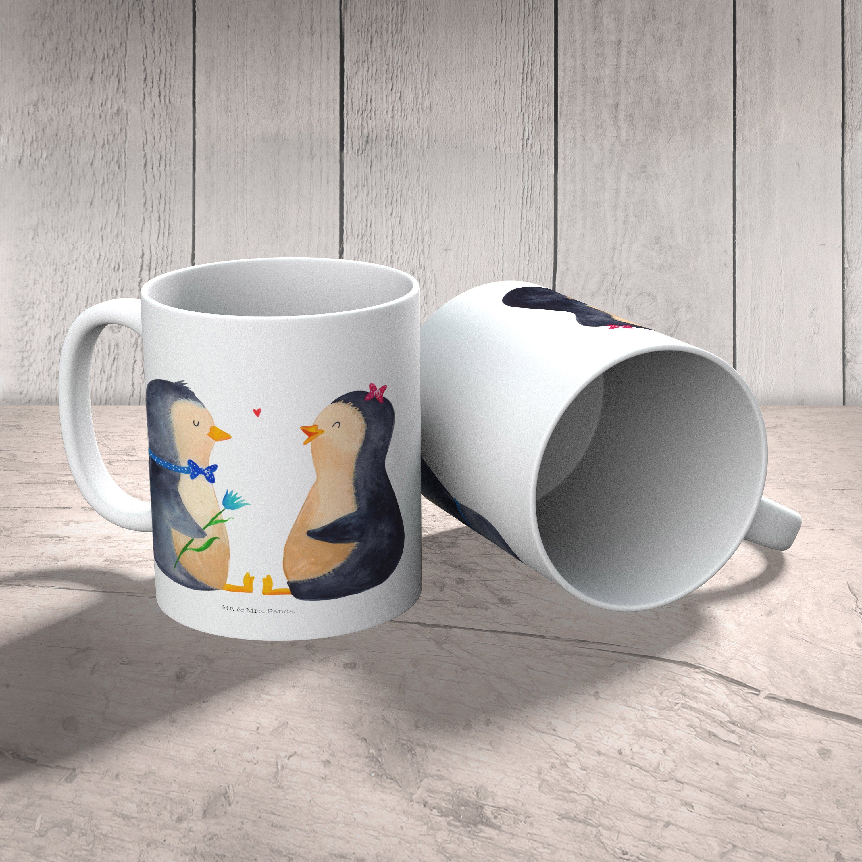 Motive, Tasse Tasse Weiß Mr. Pinguin Kaffee, Tasse, Keramik & Mrs. - Panda Pärchen Liebe, Geschenk, -