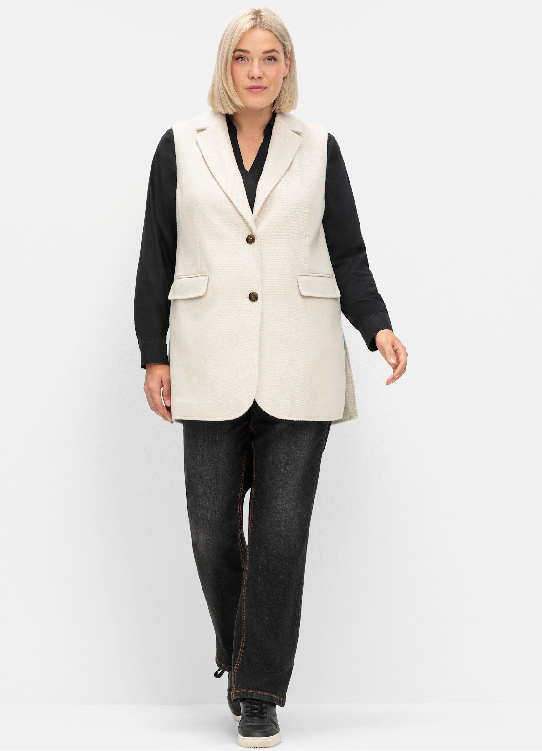 Sheego Jerseyweste Longweste . günstig online kaufen