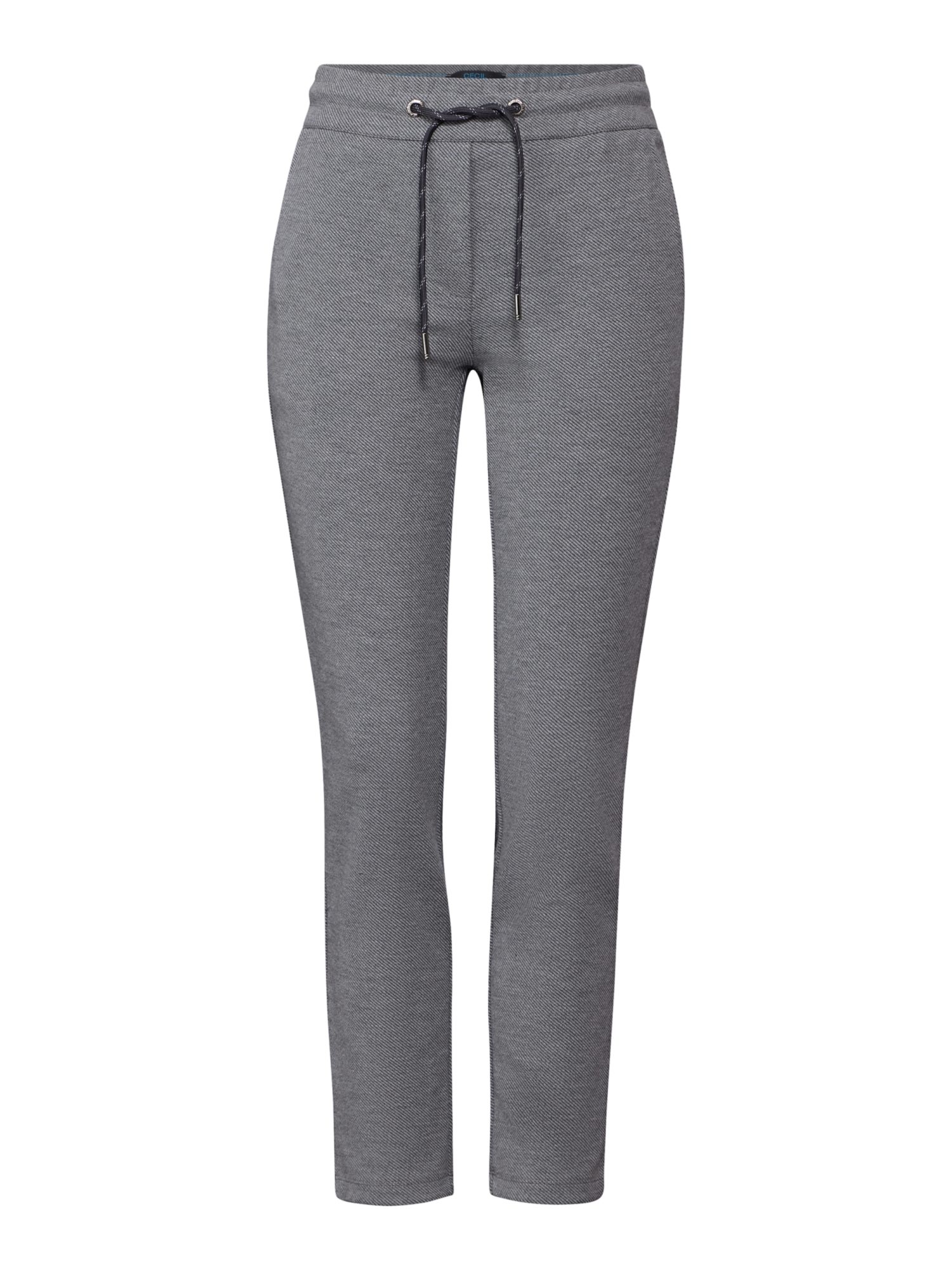 CECIL Stoffhose grau,Casual,Polyester,Strukturiert,Casual Fit,Mittel