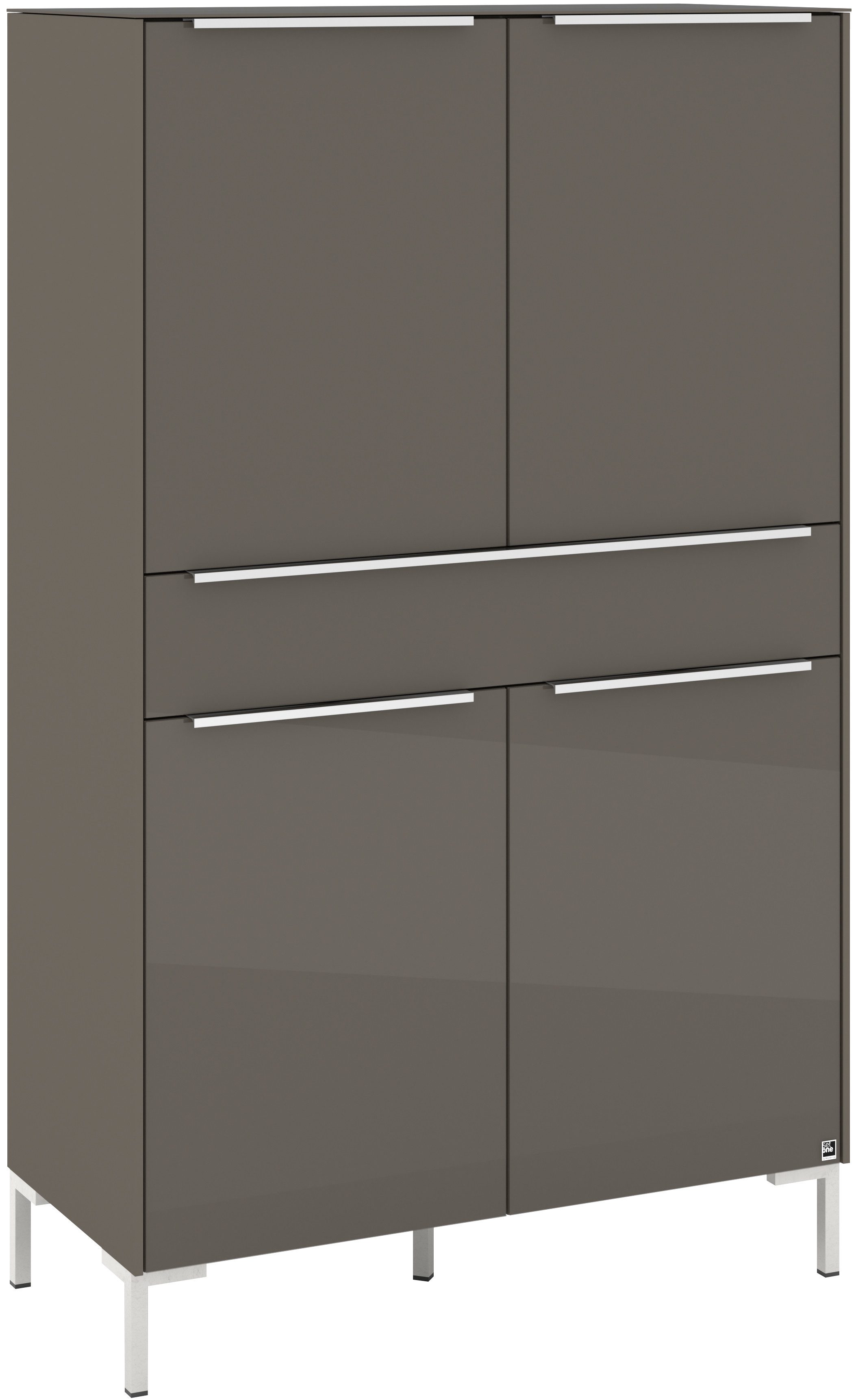 set one by Musterring Highboard Reno (1 St), Mit Winkelfuß in diversen Farben, 154 cm Höhe & Farbauswahl