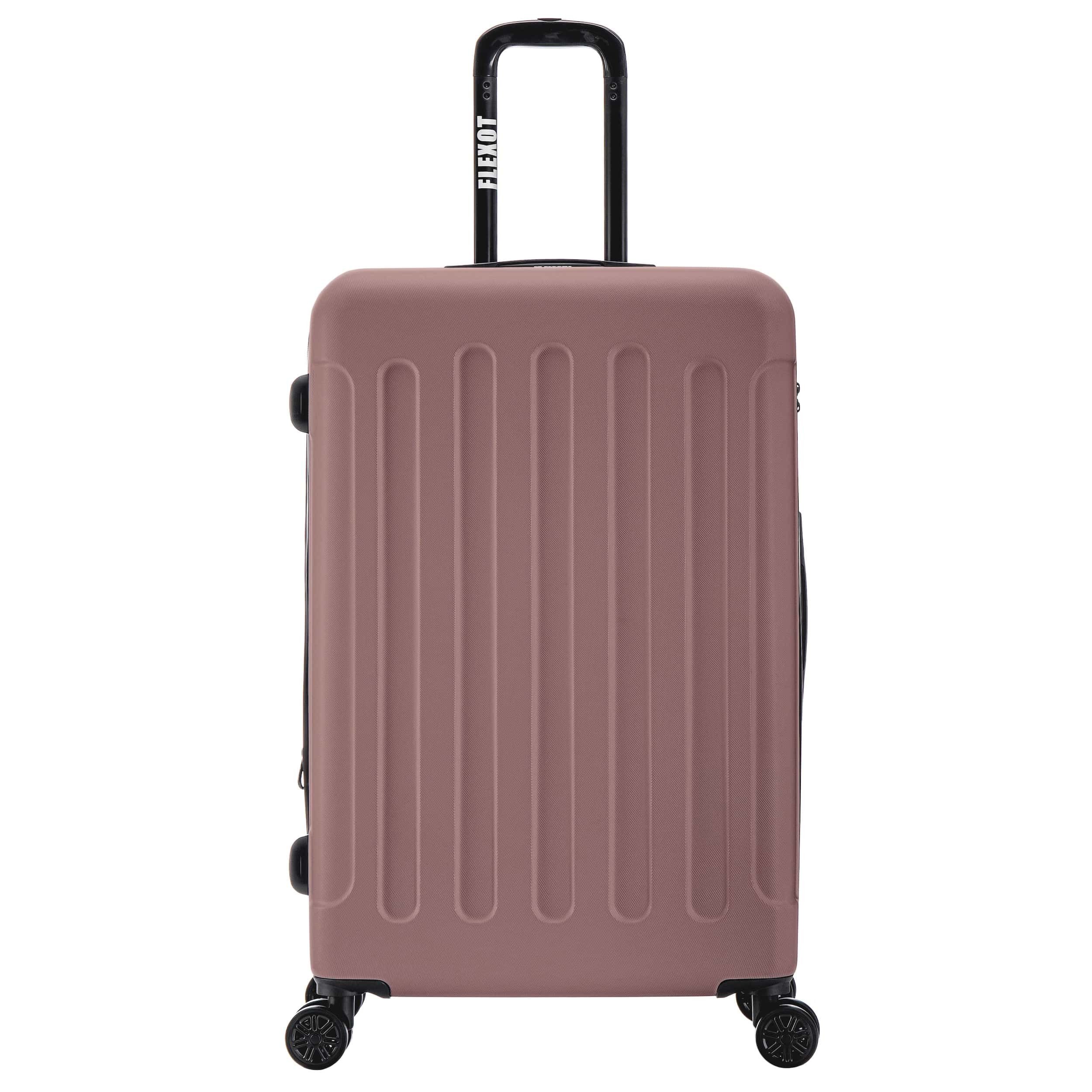 Flexot Hartschalen-Trolley F-3045 (Gr. M, L, XL) – Kofferset – ABS-Hartschale, 4 Rollen, Robuster und moderner Koffer mit vier 360° Rollen und Zahlenschloss