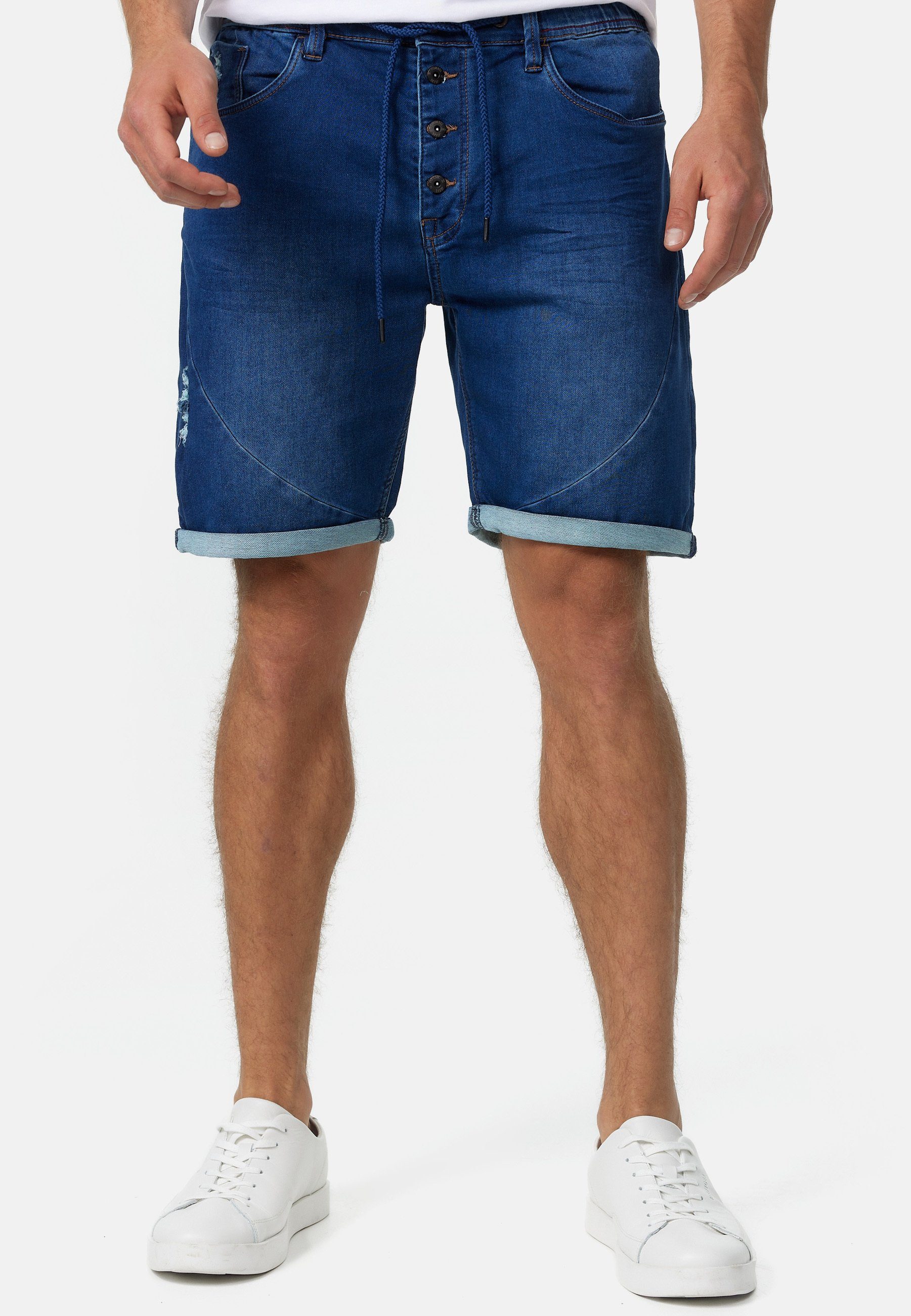 Indicode Jeansshorts Piano Navy