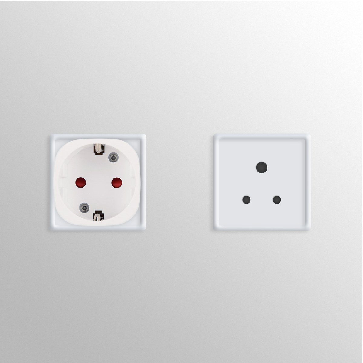 kwmobile 2x Adapter für Südafrika und Indien zu EU Namibia Reiseadapter Typ D Adapter, 23.50 cm, Stecker Indien zu Deutschland - Reiseadapter Südafrika Sri Lanka