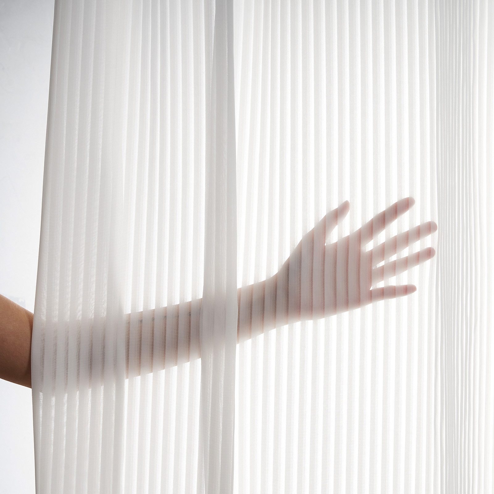 Topfinel Gardine mit ösen gardinen wohnzimmer modern transparent weiß oder beige (2 St), kurze gardinen transparent mit ösen vorhänge lichtdurchlässig