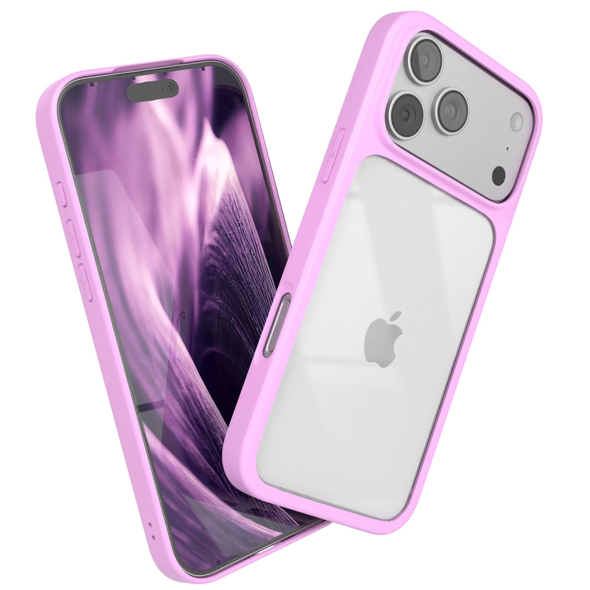 EAZY CASE Handyhülle Bumper Case für Apple iPhone 17 Pro Max 6,9 Zoll, Handyhülle Dünn mit Kameraschutz Hybrid Handyhülle stoßfest Helllila