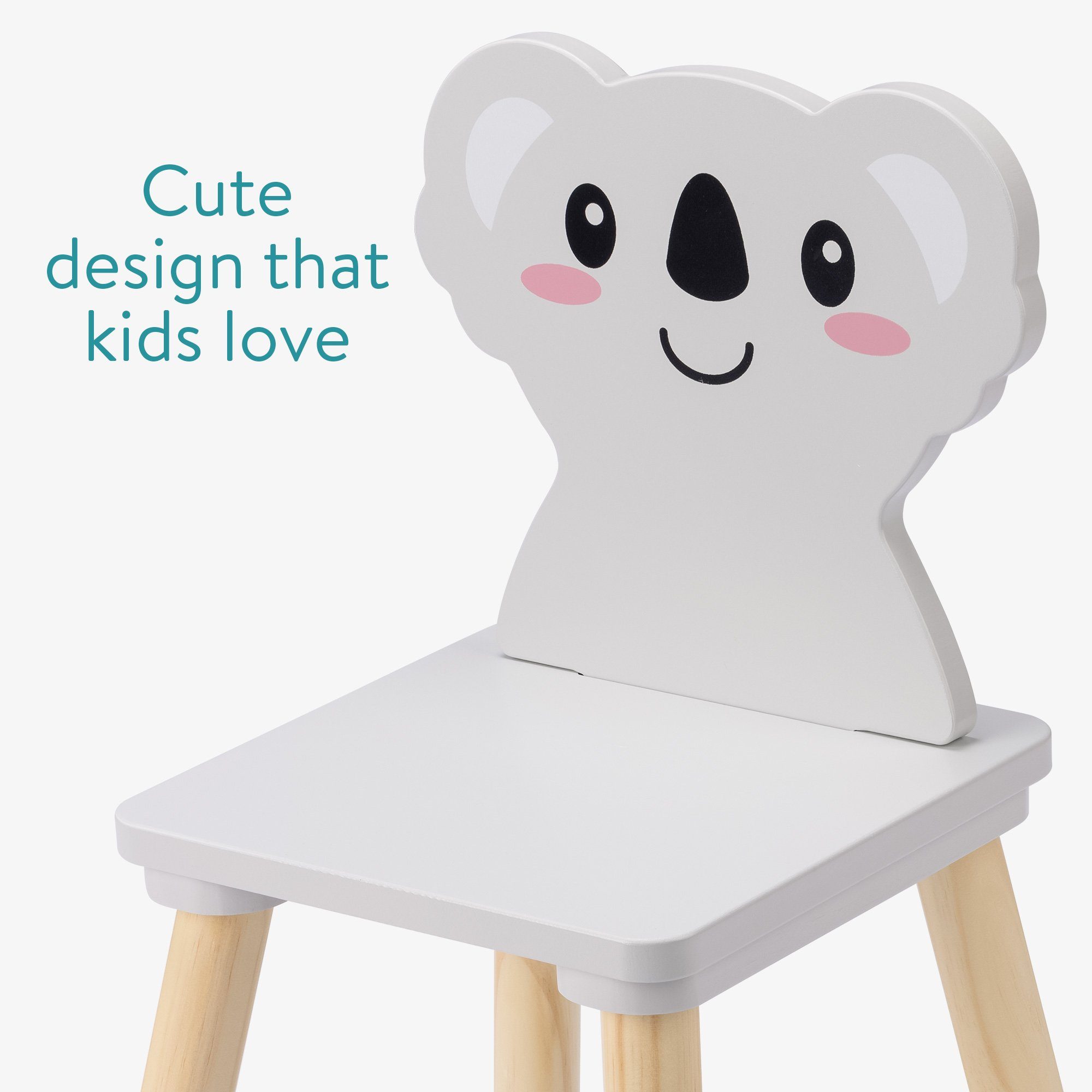 Navaris Kindertisch Kindersitzgruppe 3tlg. - Koala Stühle & Tisch Design 