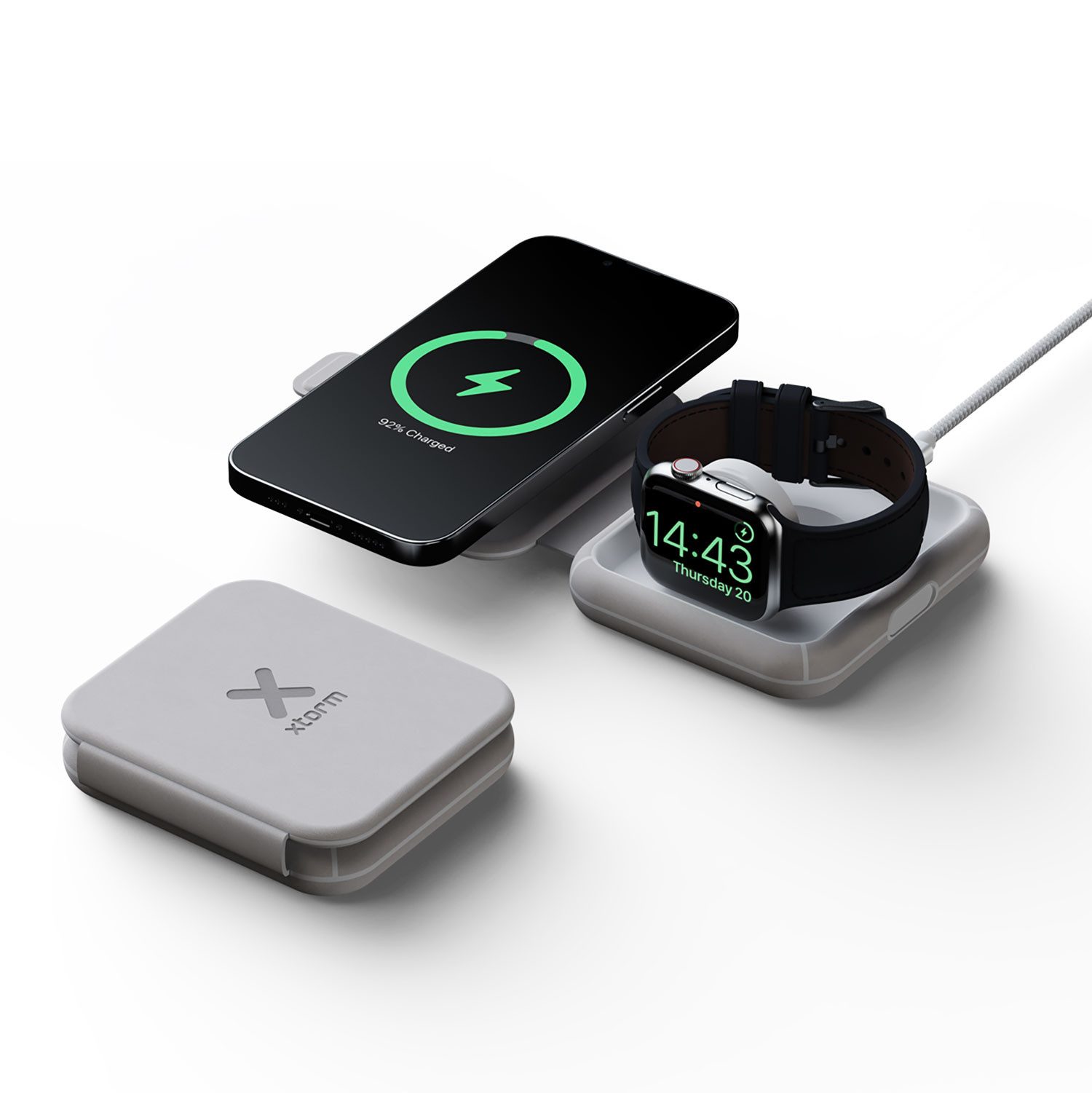 Xtorm Foldable Wireless Travel Charger 2in1 Grey Neu Wireless Charger