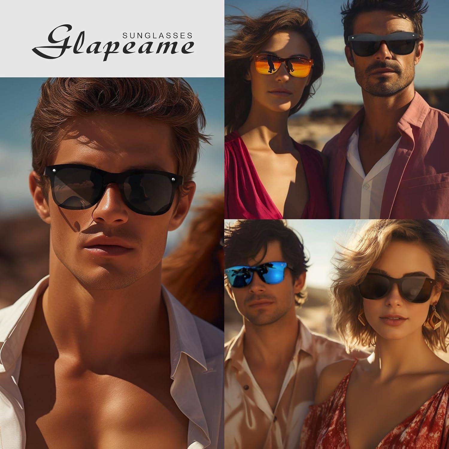 LuxusKollektion Retrosonnenbrille Sonnenbrille Polarisierte Walnuss UV400 Herren Damen Z1-schwarz-grau