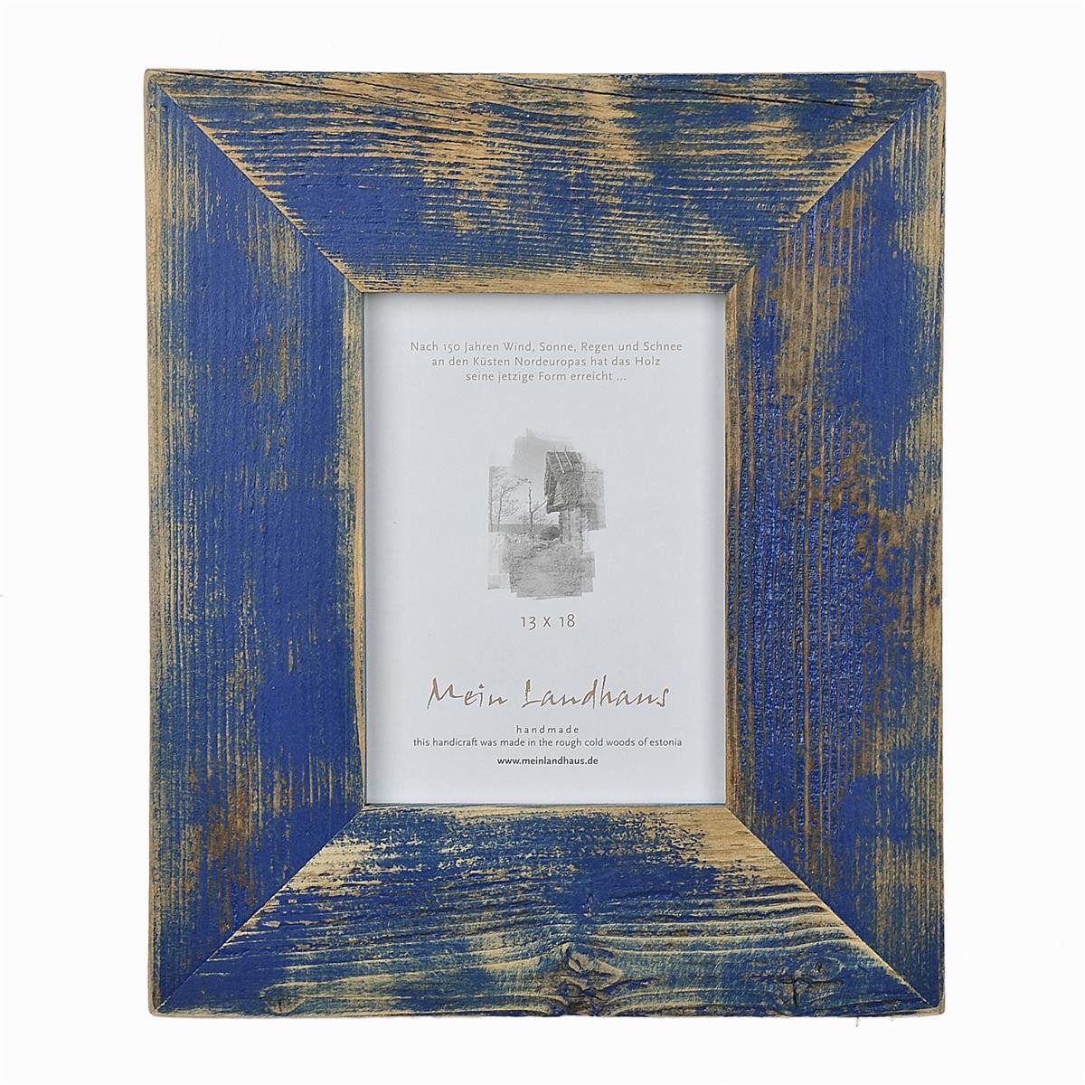 Mein Landhaus Bilderrahmen Landhaus Bilderrahmen Alt-Holz Marineblau 7 cm