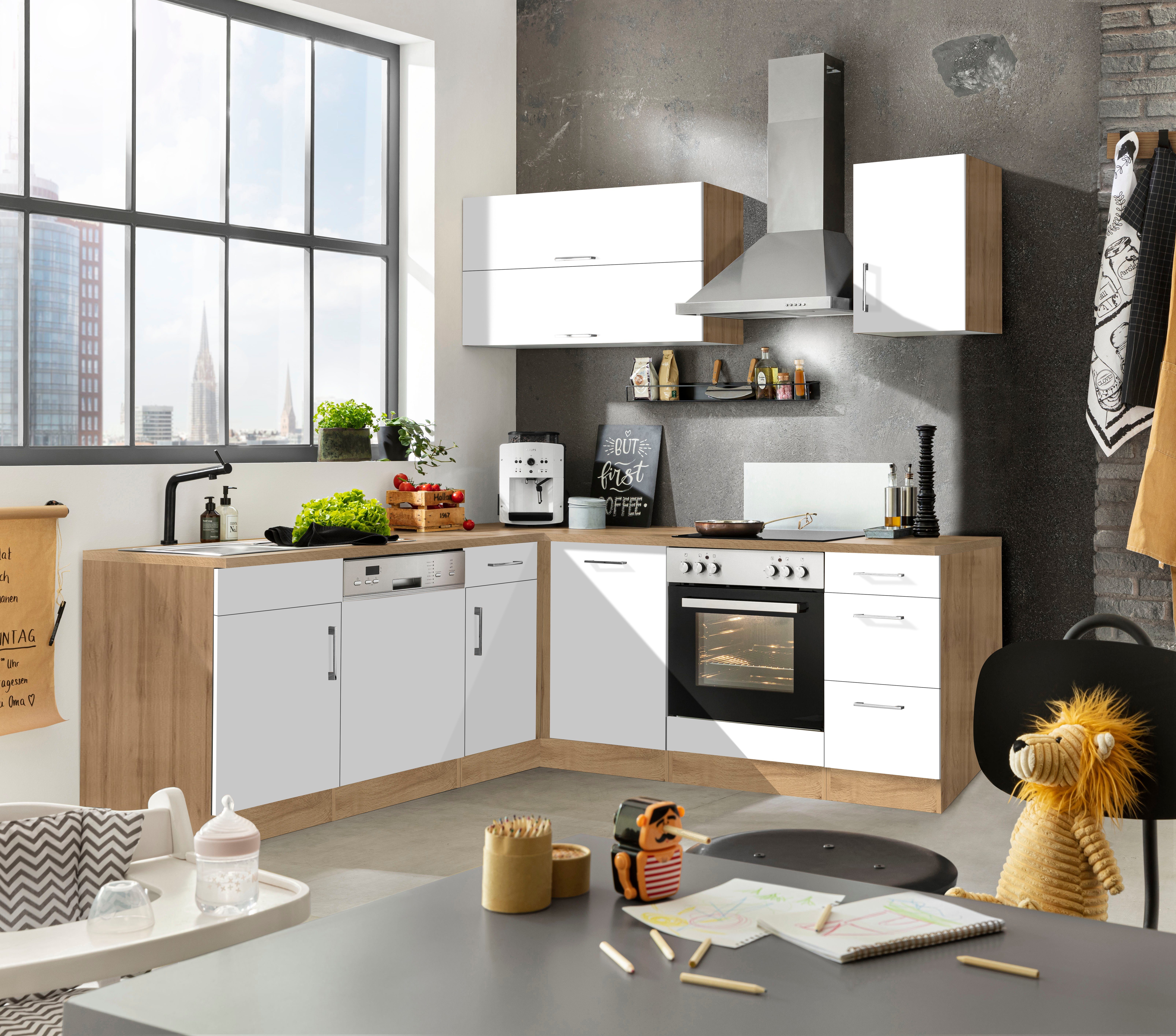 KOCHSTATION Winkelküche KS-Colmar, ohne E-Geräte, Stellbreite 210/210 cm günstig online kaufen