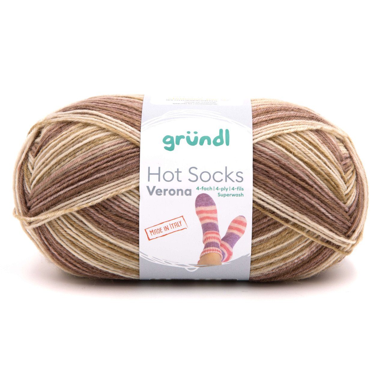 Gründl Gründl Sockenwolle Hot Socks Verona 100 g 4-fach Häkelwolle