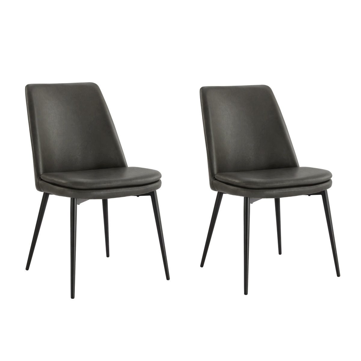 CHITA Esszimmerstuhl 2er Set Esszimmerstuhl, Kunstleder, ergonomisch (2er Set), Metallgestell, mit Rückenlehne, Bürostuhl, Küchenstuhl, 4-Fuß-Stuhl