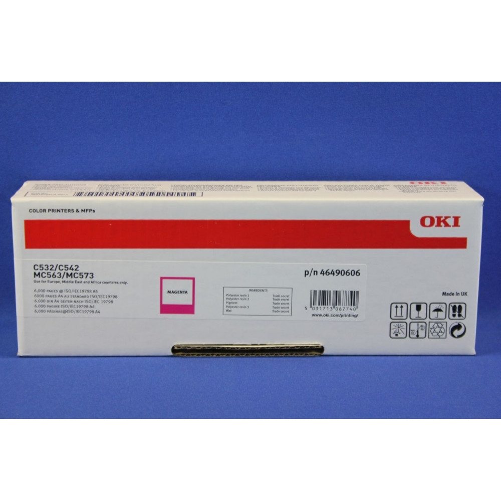 OKI OKI Toner magenta 46490606 für Drucker. Лазерні принтери, (CO2-neutraler Versand)