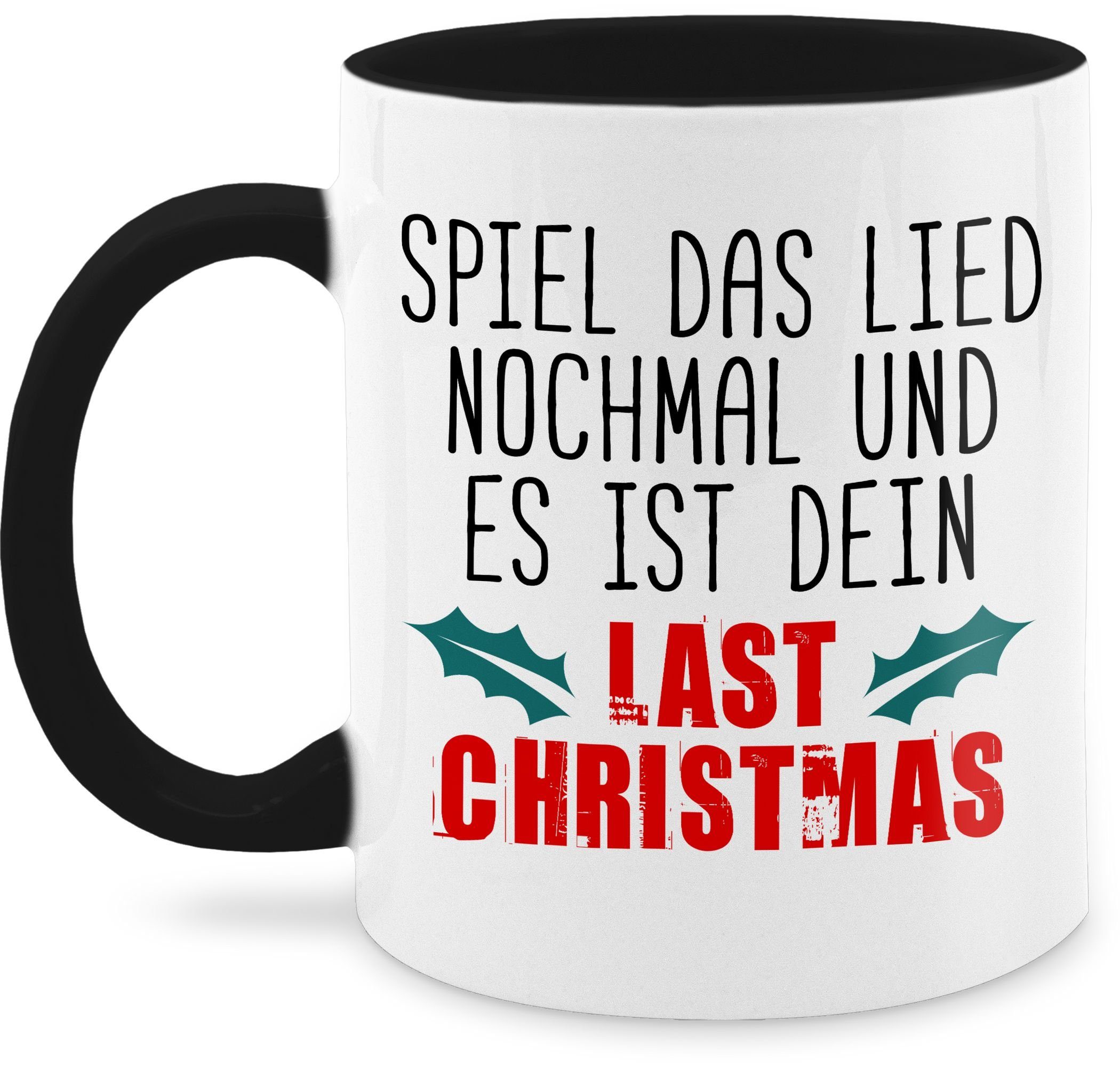 Shirtracer Tasse Last christmas, Keramik, Statement Sprüche 2 Schwarz
