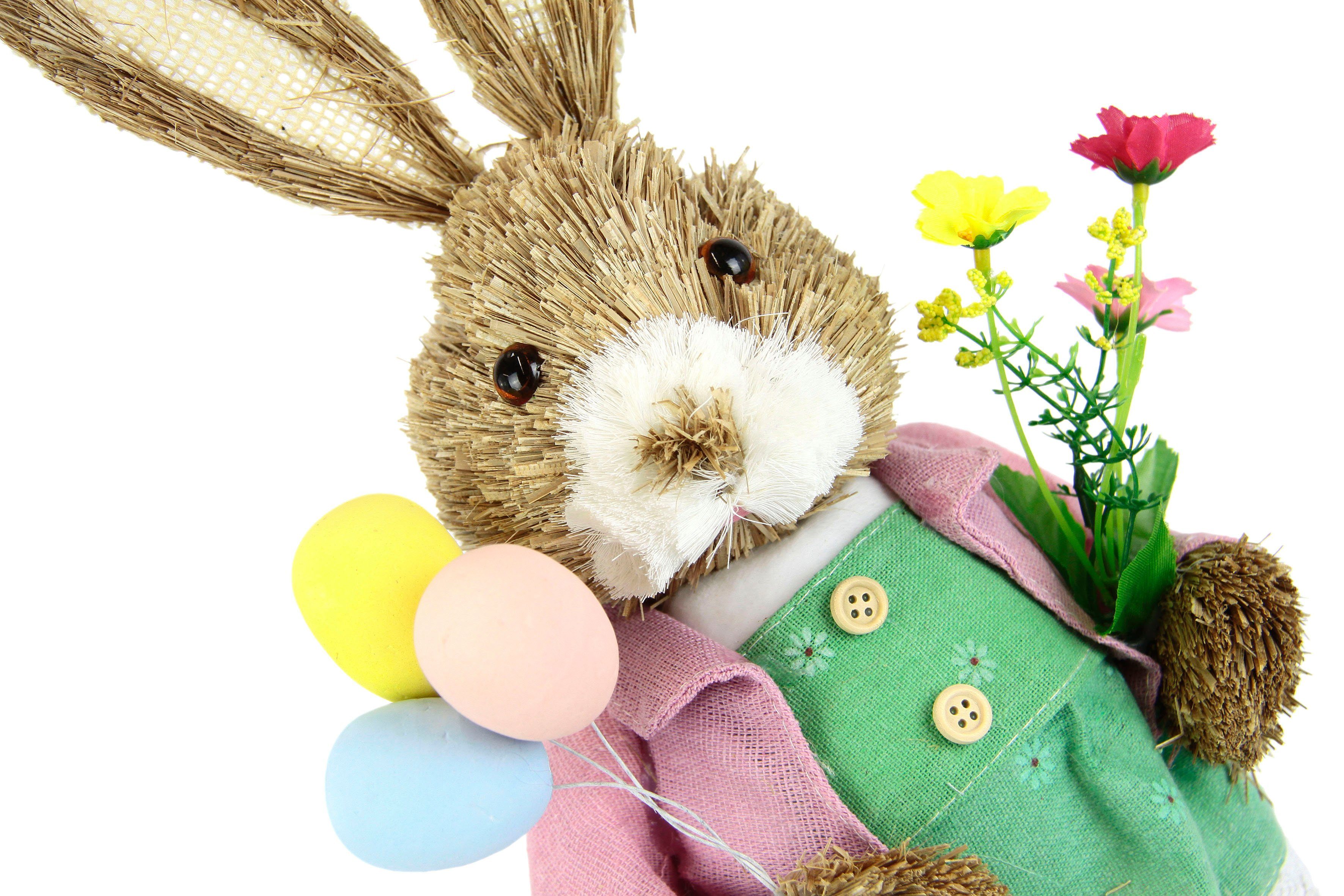 Frühling Häsin, aus Frühling Mit Oster I.GE.A. Hase Bast Eier Figur Dekoobjekt Osterhasen