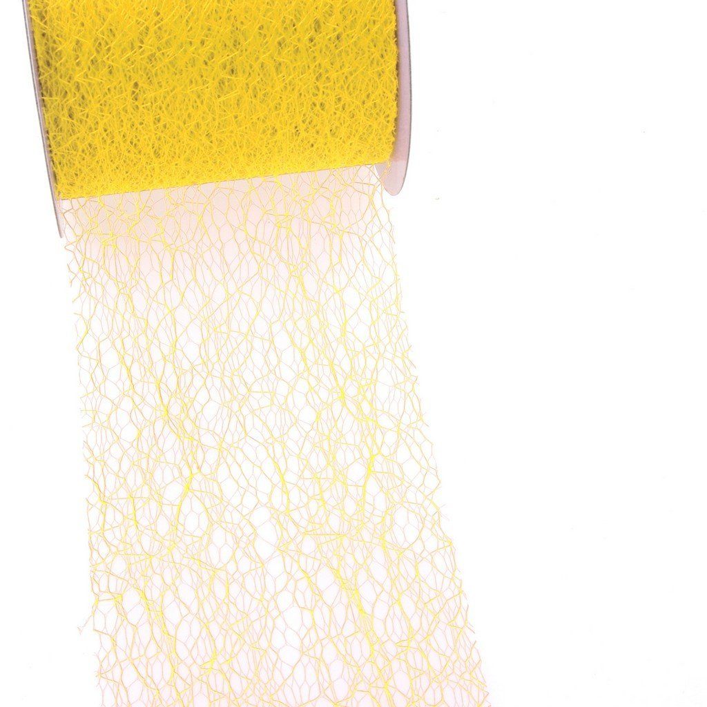 25m-67 Deko Tischläufer Spiderweb AS 80 010-R gelb-Rolle Tischband-8cm