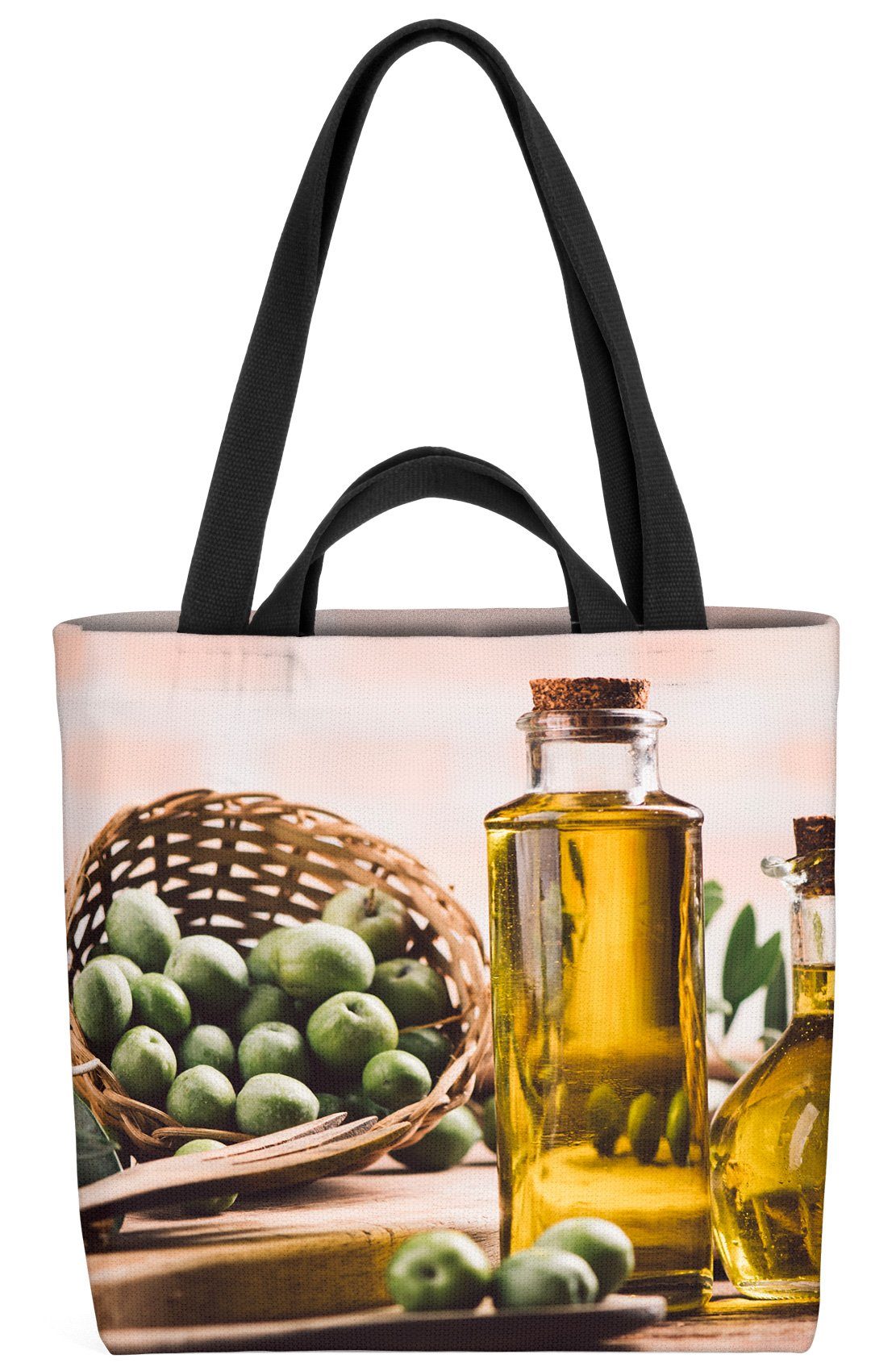 VOID Henkeltasche (1-tlg), Olivenöl Oliven Kuchen Küche oliven olivenzweig olivenbaum meer ozean