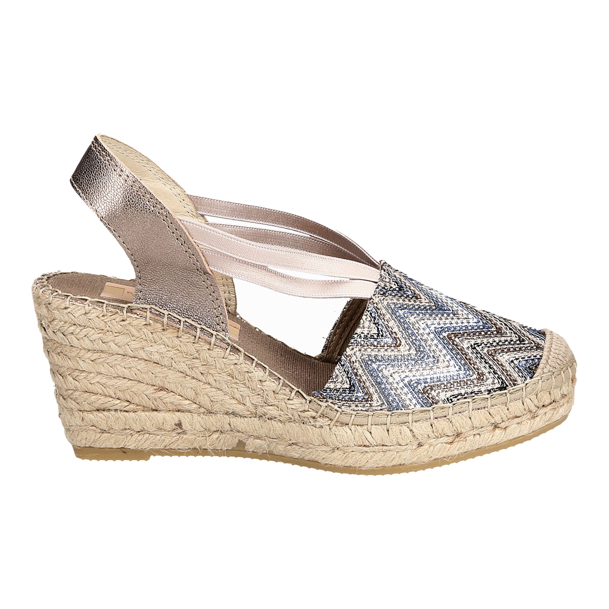 Vidorreta Vidorreta 05500 AZUL, Peeptoes & Slingpumps, Blau, kombiniert, Damen Peeptoepumps