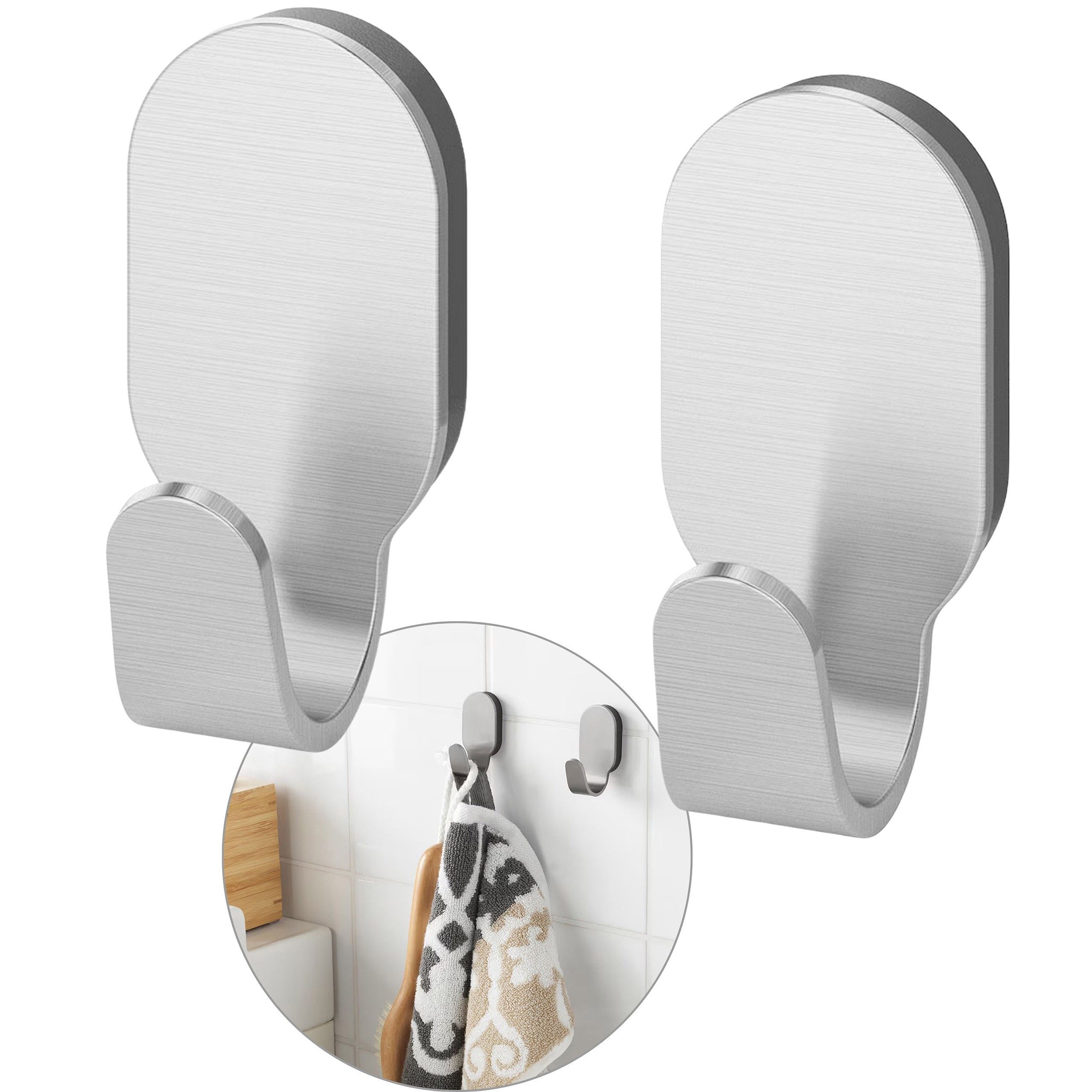 Sarcia.eu Handtuchhaken BROGRUND Wandhaken aus Edelstahl 2 Stück IKEA