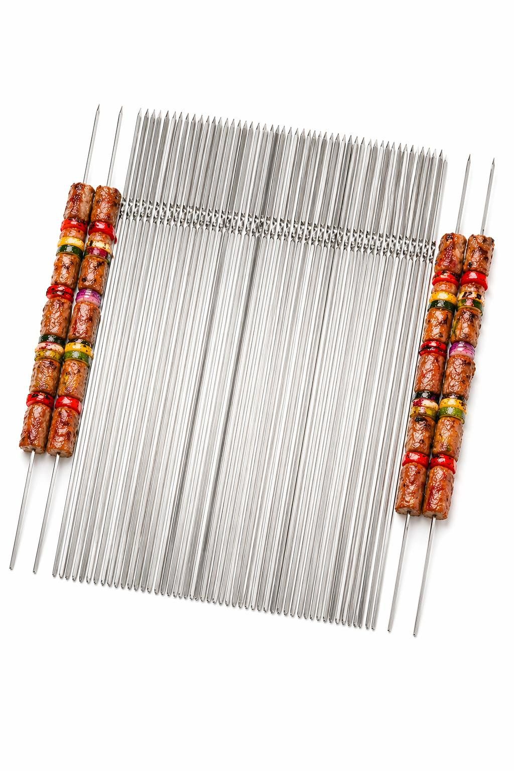 BAYLI Grillspieß BAYLI 25x Edelstahl Grillspieße, kleine Schaschlikspieße, 33cm Scham – Bild 5 von 5