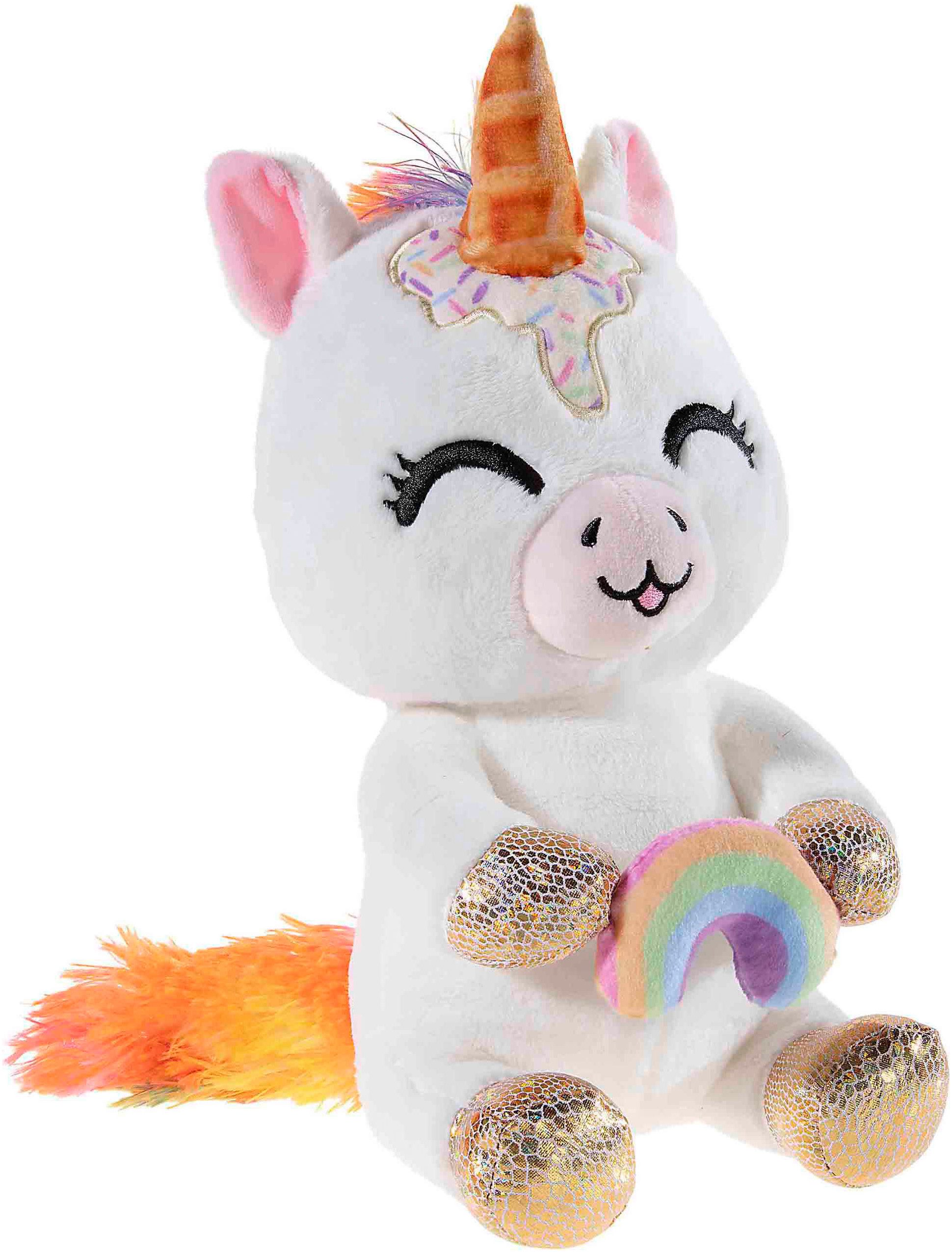 Heunec® Kuscheltier Einhorn Ice Baby mit Regenbogen