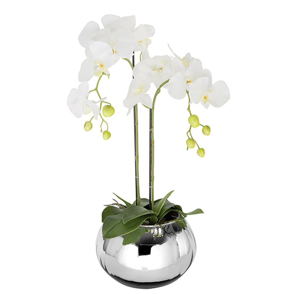 Kunstpflanze FINK Kunstblume Orchidee - weiß - H. 0,6cm x B. 15cm, Fink | Kunstpflanzen