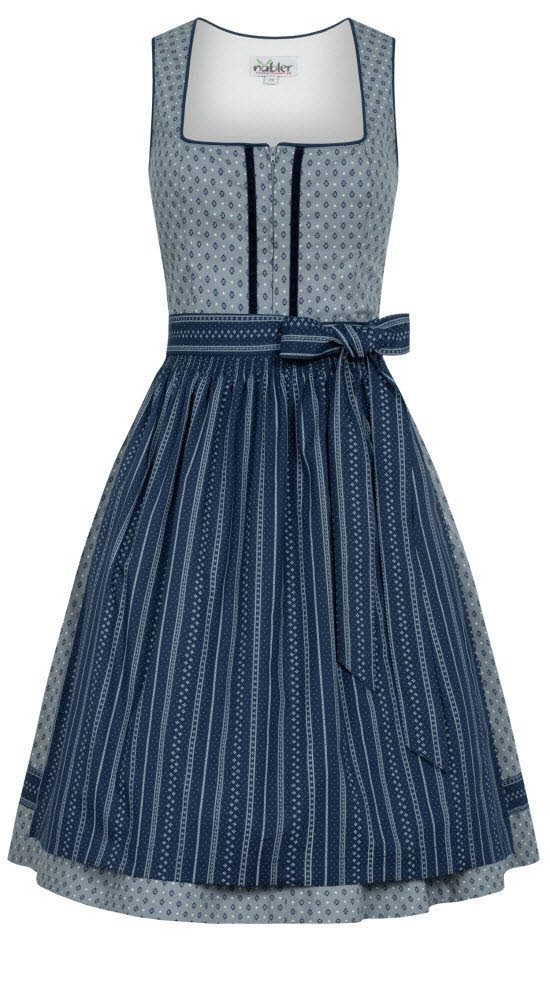 Nübler Trachtenkleid Midi Dirndl Franzi in Grafit von Nübler günstig online kaufen