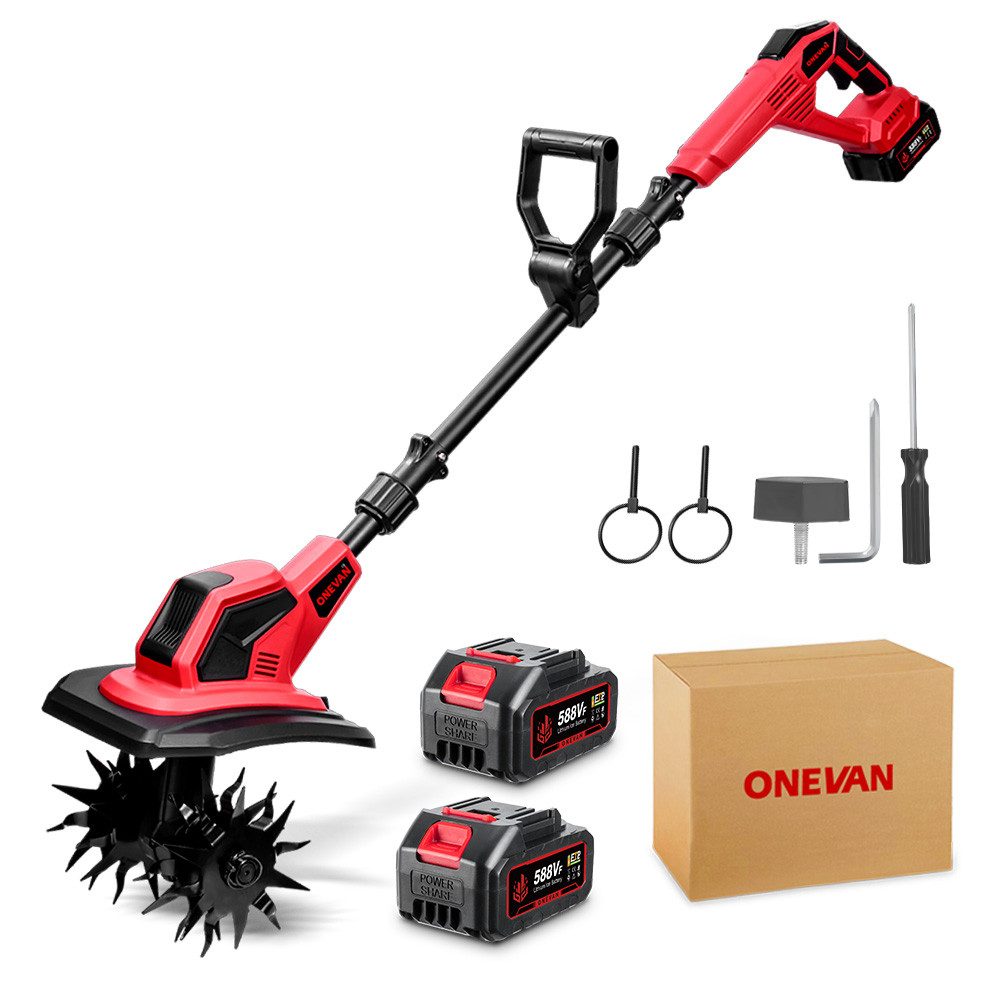 ONEVAN Akku-Motorhacke Gartenfräse 360 U/min Akku günstig online kaufen
