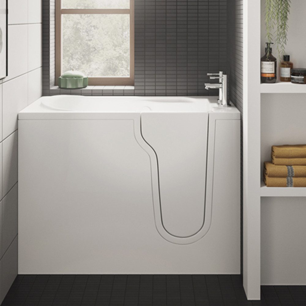 HAK Badewanne FREEDOM, Sitzbadewanne mit Tür, 127x66 cm, rechts