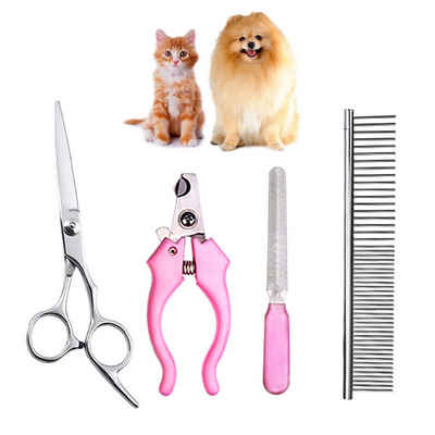 HUNKA Beauty-Trimmer Haustierpflege-Scheren-Set,Edelstahl Pet Trimmer Kit für Hund,Katze, Trimmen von Haustieren