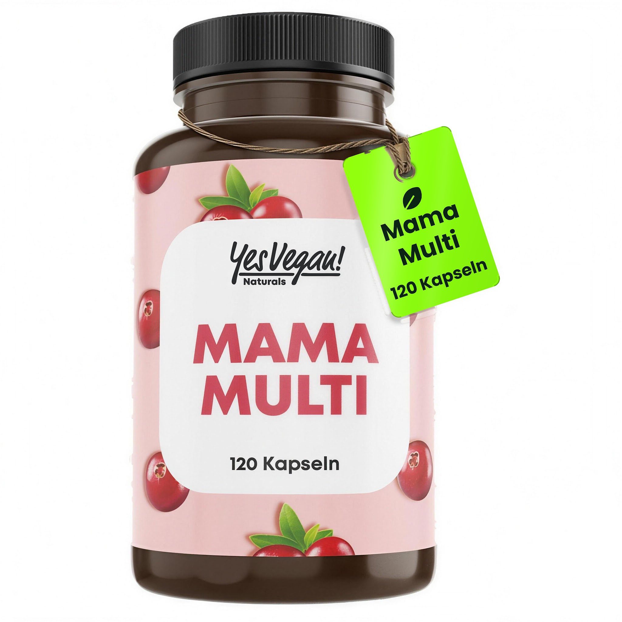 Yes Vegan Schwangerschaftsvitamine mit 400 µg Folsäure & Eisen Kapseln, 120 St., 124 g, vegan, laktosefrei, glutenfrei