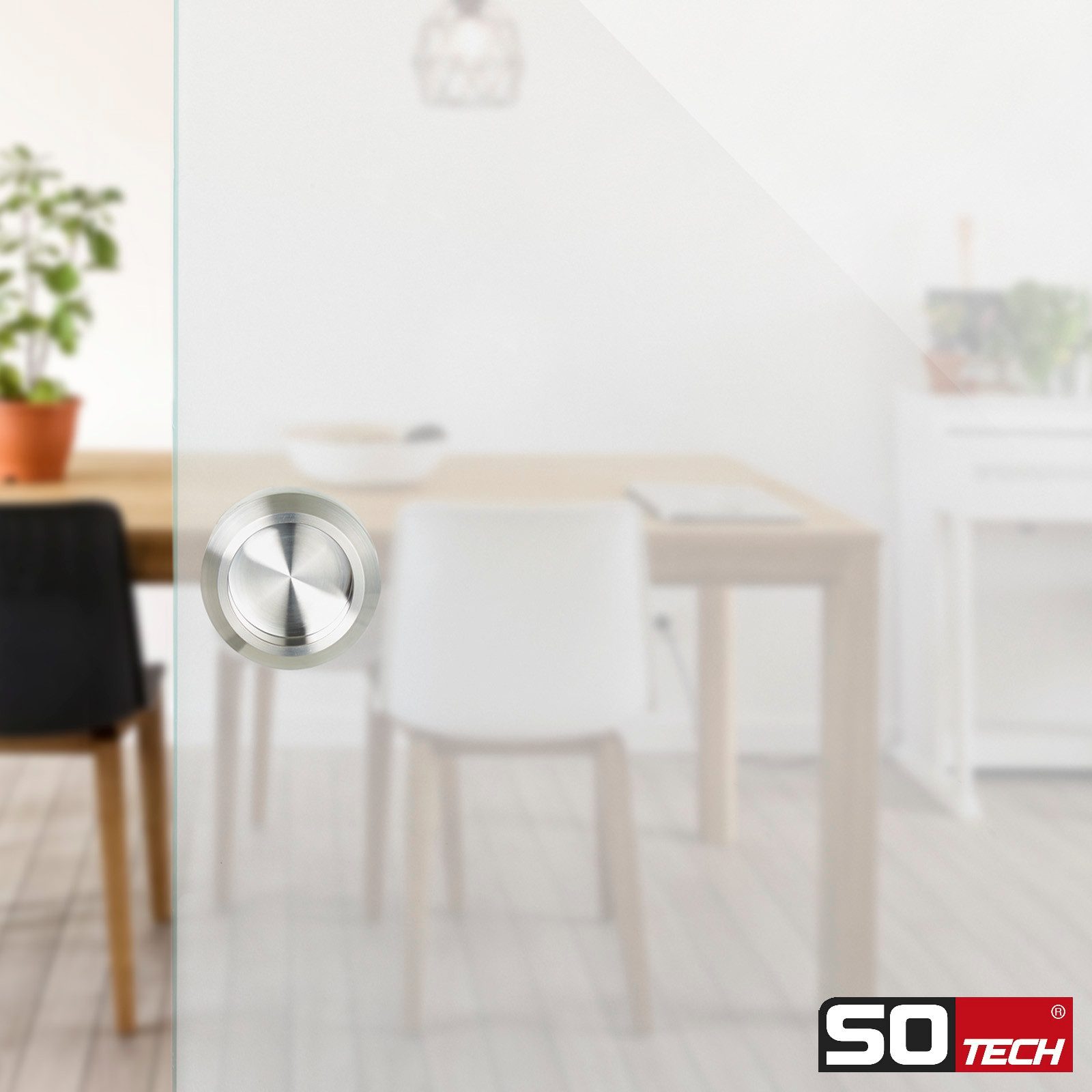 SO-TECH® Schiebetürmuschel 1 Paar Schiebetürgriff EMINA Ø 58 mm Edelstahl g günstig online kaufen