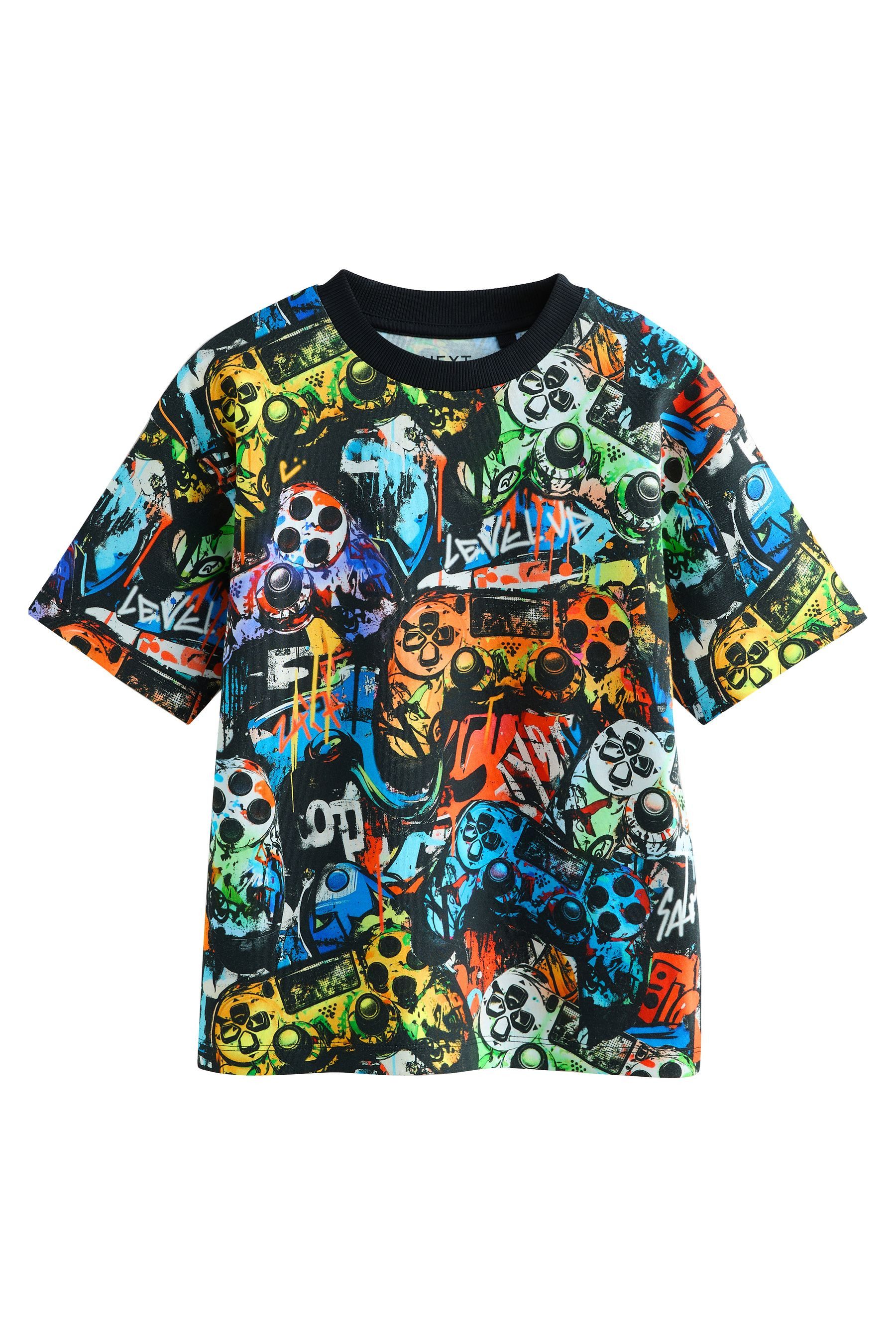 Next T-Shirt Relaxed Fit Kurzarm-T-Shirt mit Print (1-tlg)