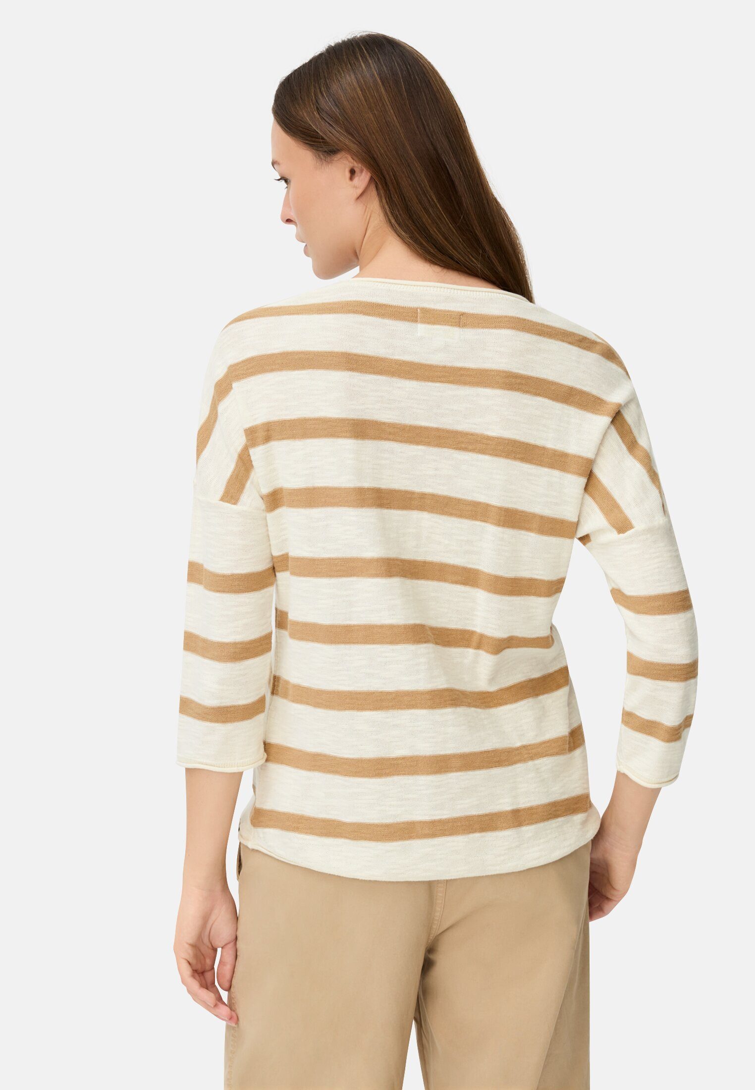 camel active Rundhalspullover Boxy Strickpullover mit 3/4-Ärmeln Dreivierte günstig online kaufen